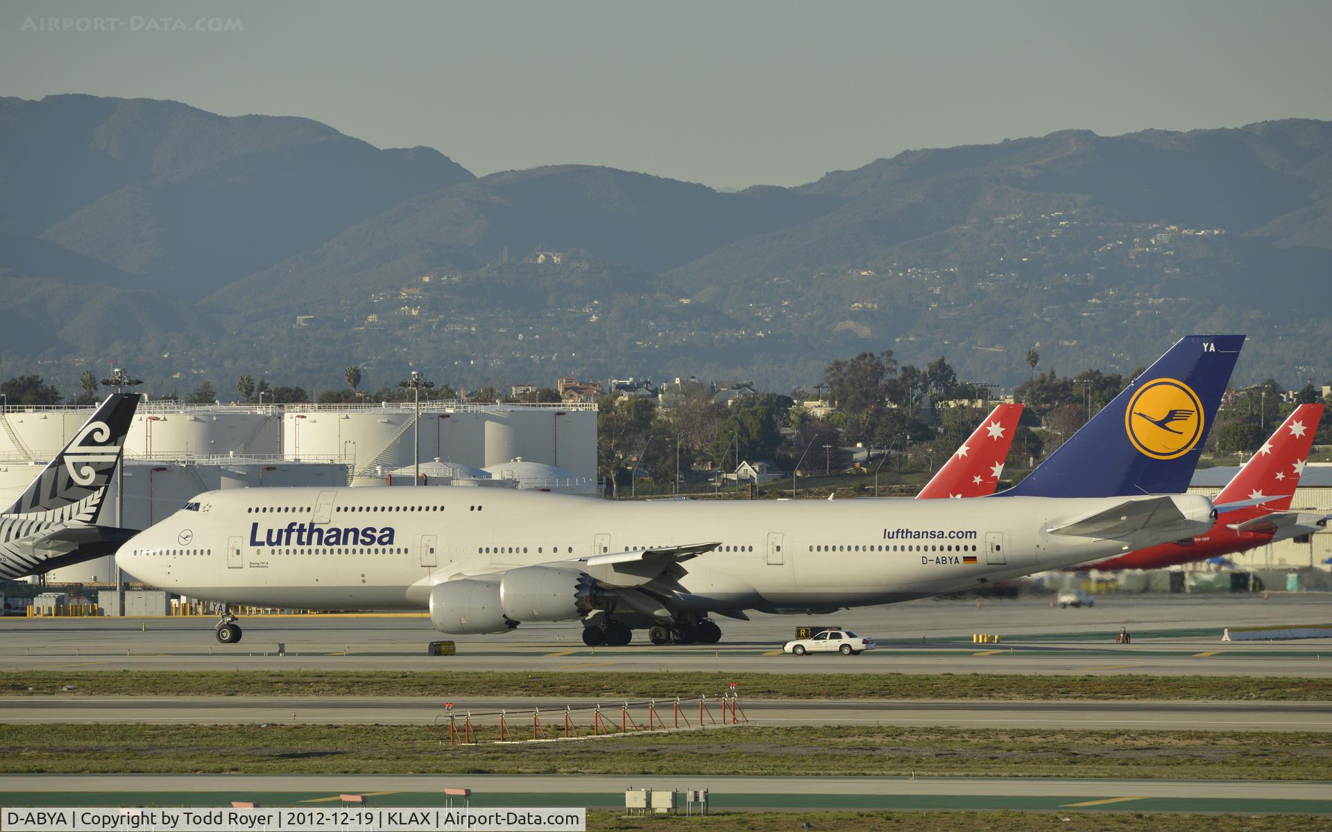 D-ABYA, 2012 Boeing 747-830 C/N 37827, Taxiing for departure