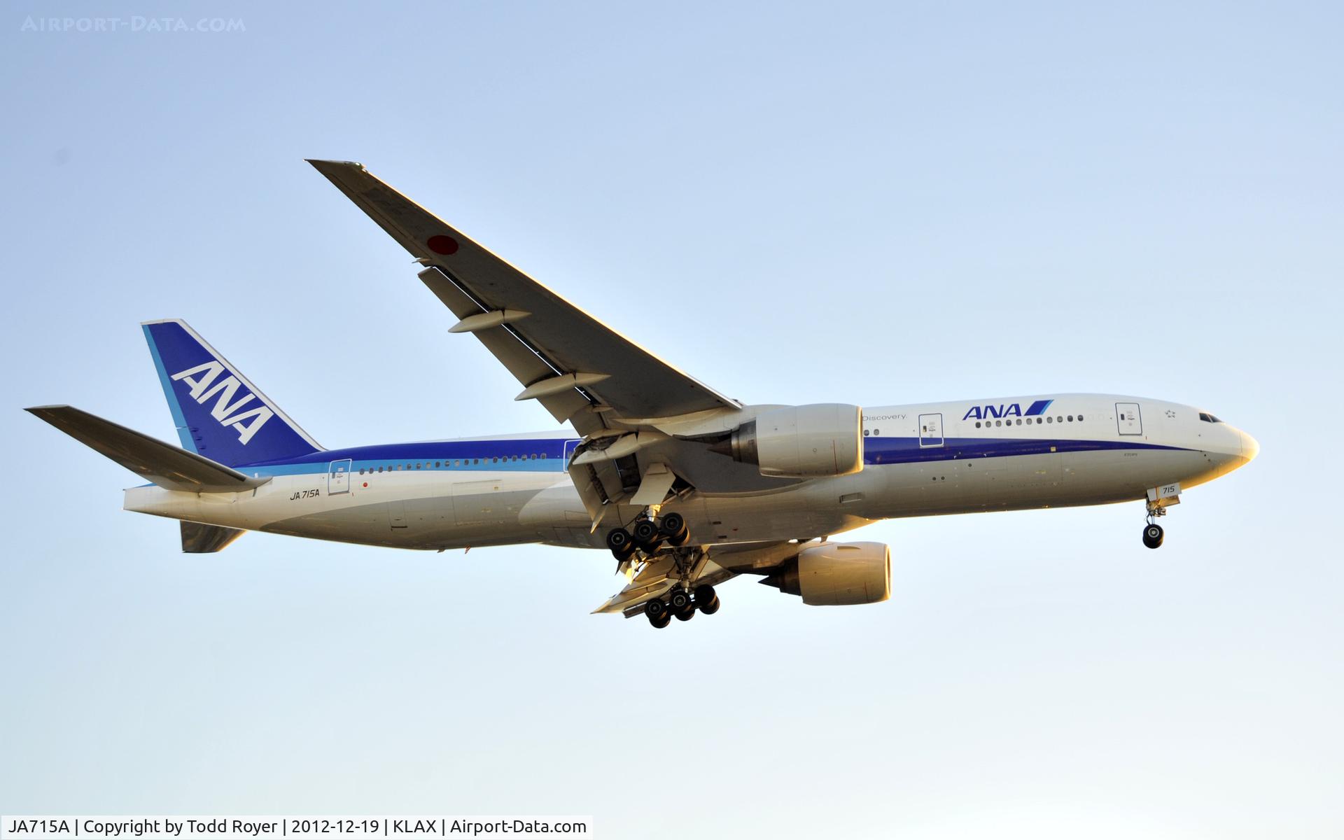 JA715A, 2006 Boeing 777-281/ER C/N 32646, Arriving at LAX on 24R