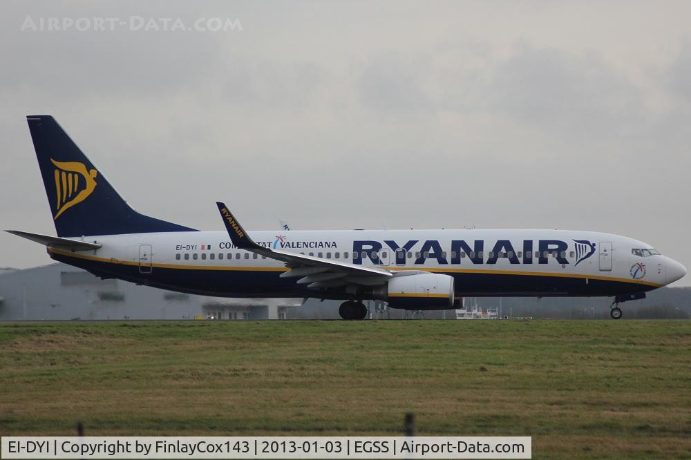 EI-DYI, 2008 Boeing 737-8AS C/N 36571, At STN