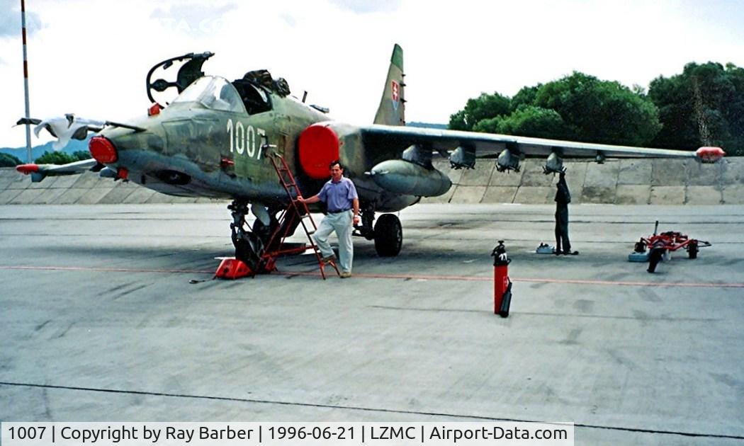 1007, Sukhoi Su-25K C/N 25508110007, Sukhoi Su-25K Frogfoot [25508110007] (Slovak AF) Malacky~OM 21/06/1996