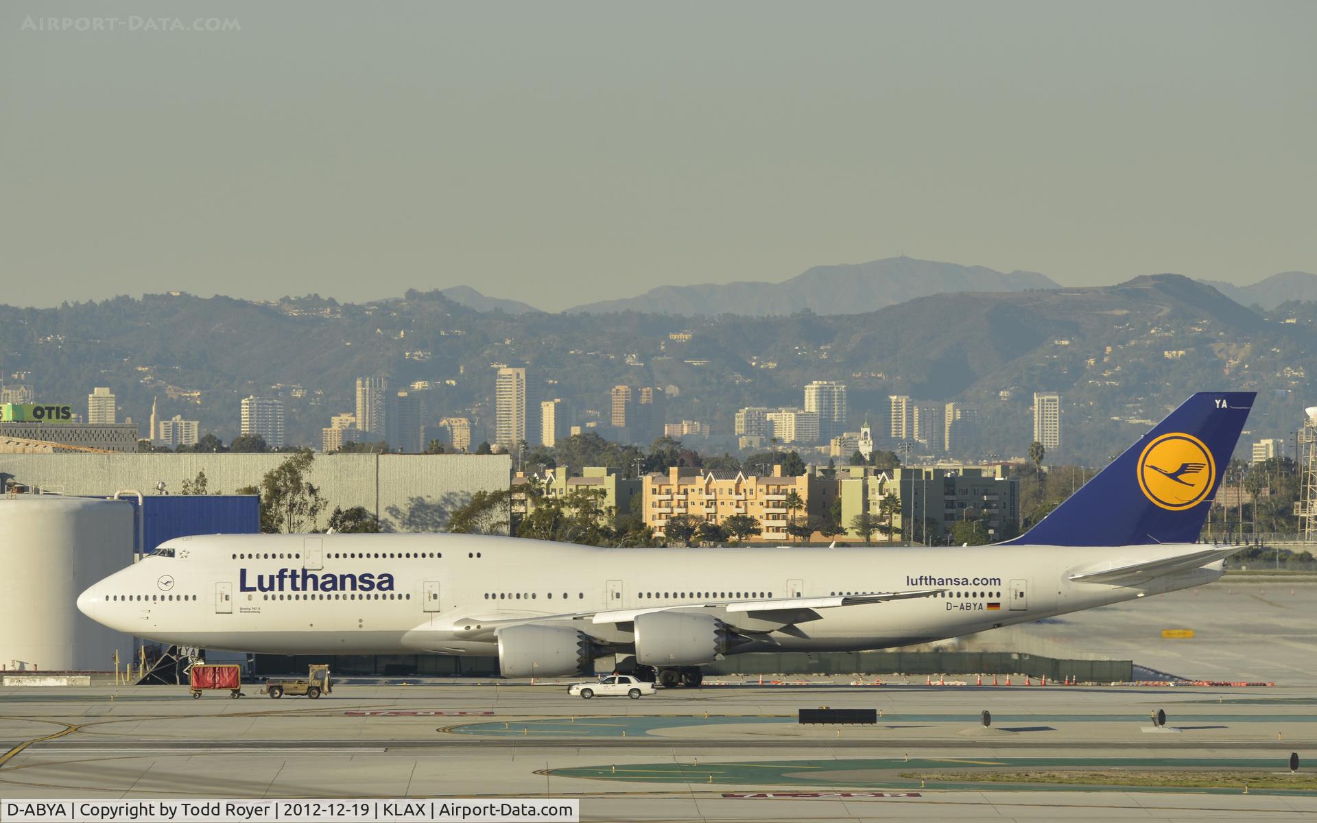 D-ABYA, 2012 Boeing 747-830 C/N 37827, Taxiing for departure