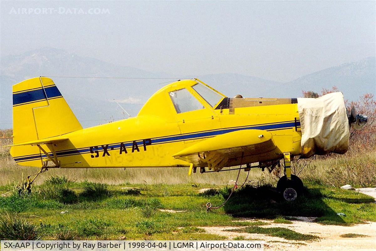 SX-AAP, Air Tractor Inc AT-301 C/N 301-339, Air Tractor AT-301 [0339] Marathon~SX 04/04/1998. Just showing through the paint work is its former id of N653JC.