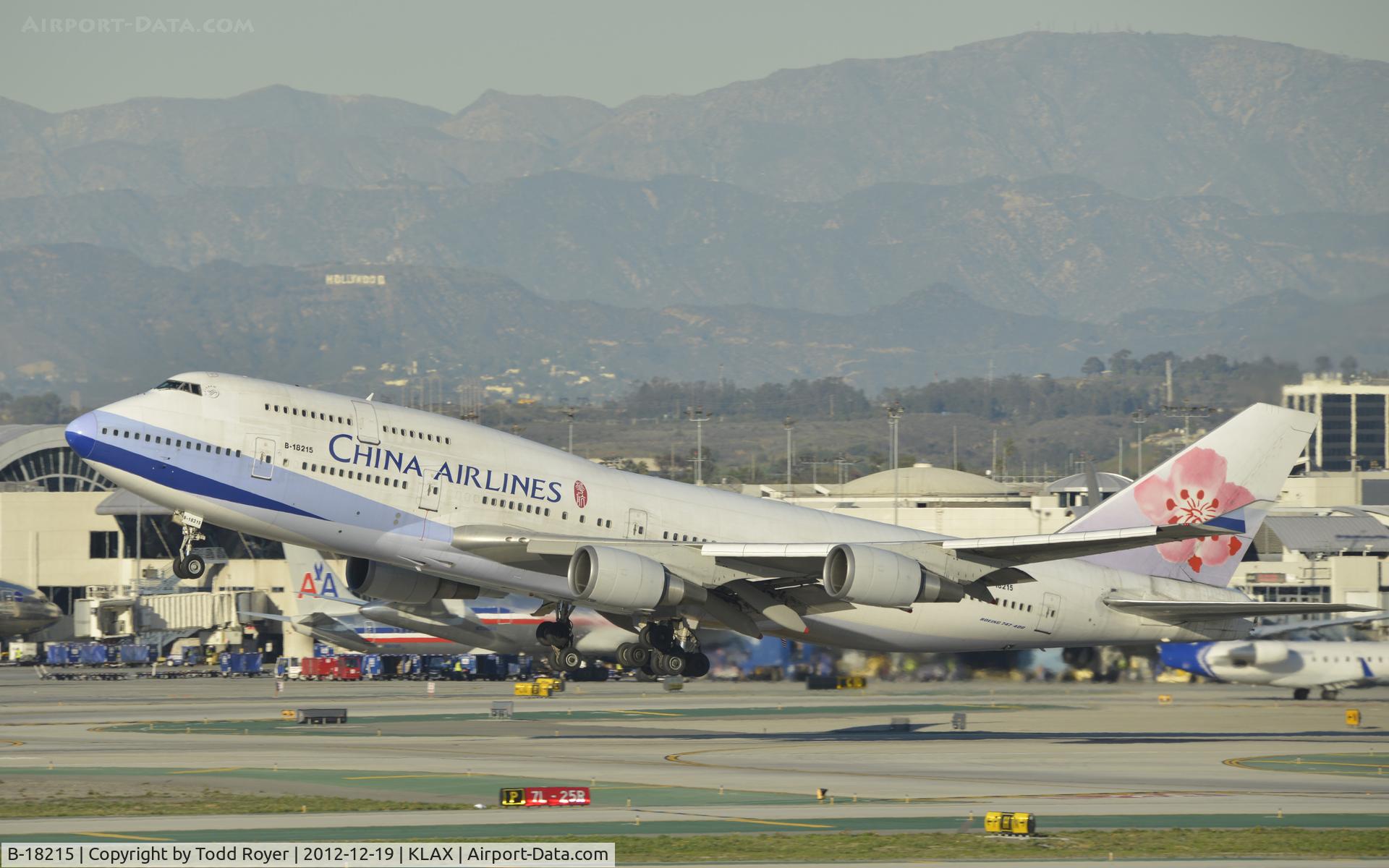 B-18215, 2005 Boeing 747-409 C/N 33737, Departing LAX