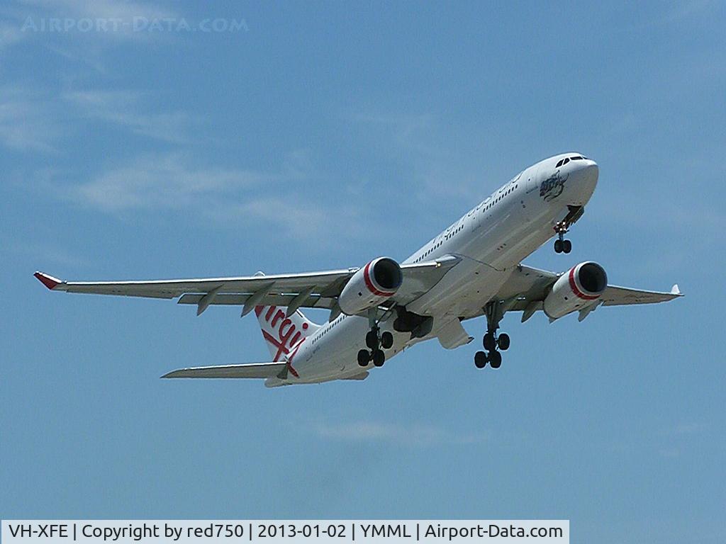 VH-XFE, 2012 Airbus A330-243 C/N 1319, VH-XFE departing Rwy 16, YMML.