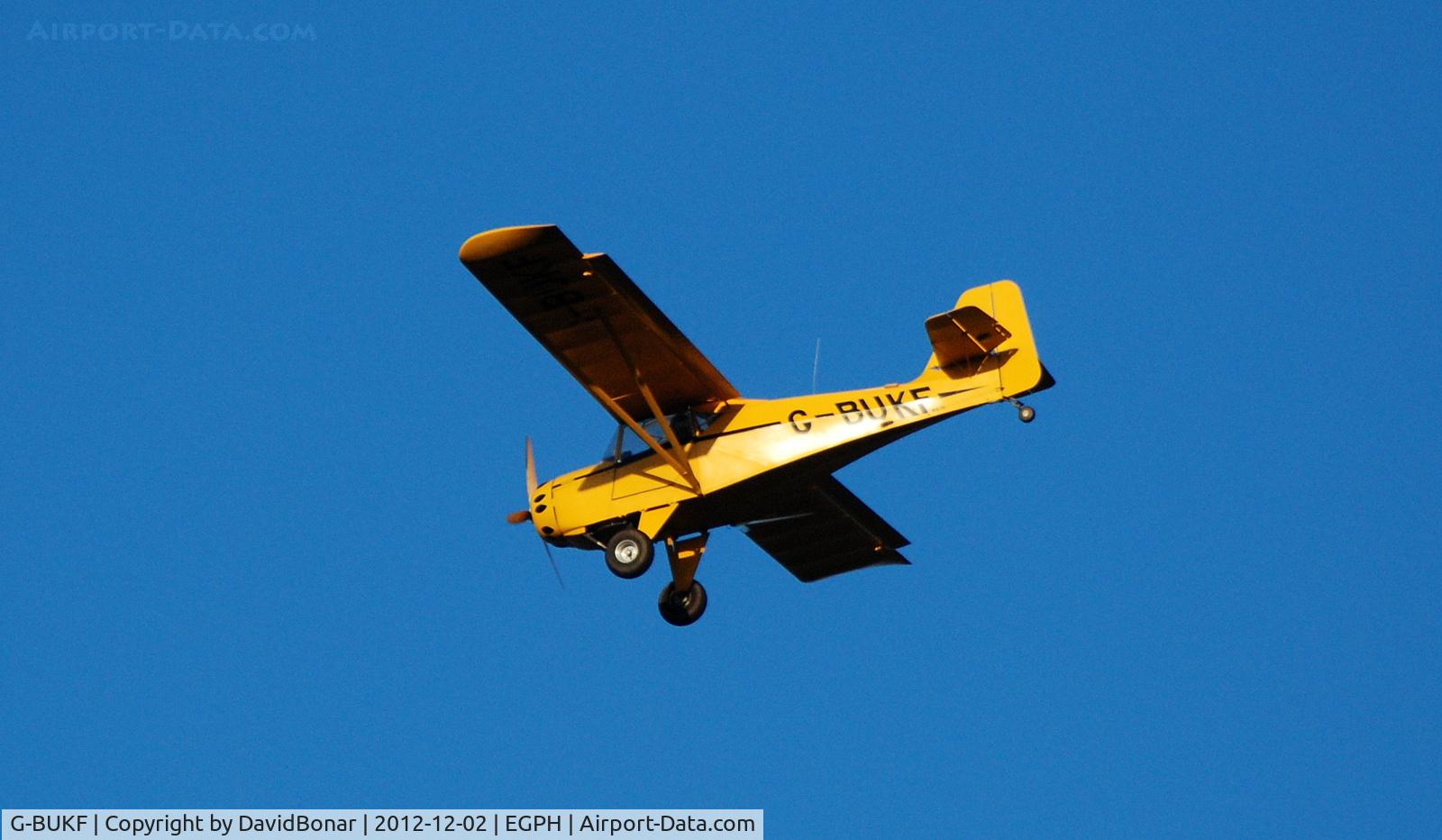 G-BUKF, 1994 Denney Kitfox Mk4 C/N PFA 172A-12247, Approaching East Lothian Microlights - based on the edge of East Fortune Airfield, East Lothian - now the home of The National Museums of Scotland, Museum of Flight