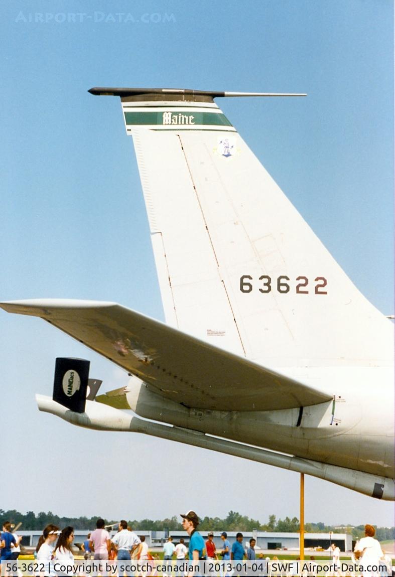 56-3622, 1956 Boeing KC-135E Stratotanker C/N 17371, 1956 Boeing KC-135E, 56-3622, of the 132d Air Refueling Squadron, Maine Air National Guard at the 1989 Stewart International Airport Air Show, Newburgh, NY
