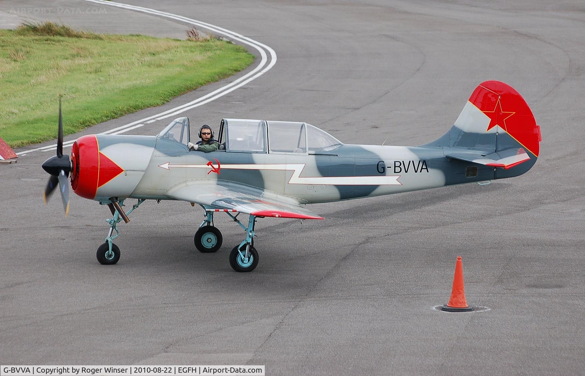 G-BVVA, 1987 Bacau Yak-52 C/N 877610, Resident Yak-52. Registered G-YAKE on 4th May 2012.