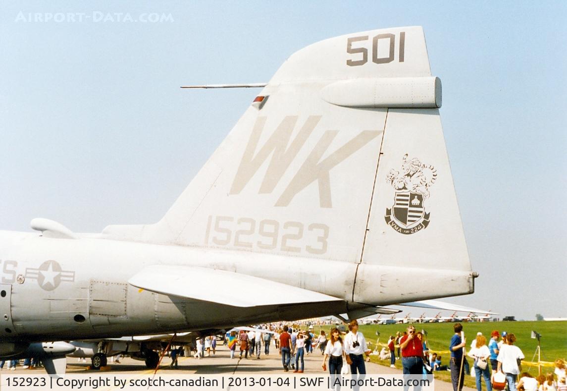 152923, Grumman A-6E Intruder C/N I-227, Grumman A-6E Intruder, 152923, of VMA (AW) 224 at the 1989 Stewart International Airport Air Show, Newburgh, NY