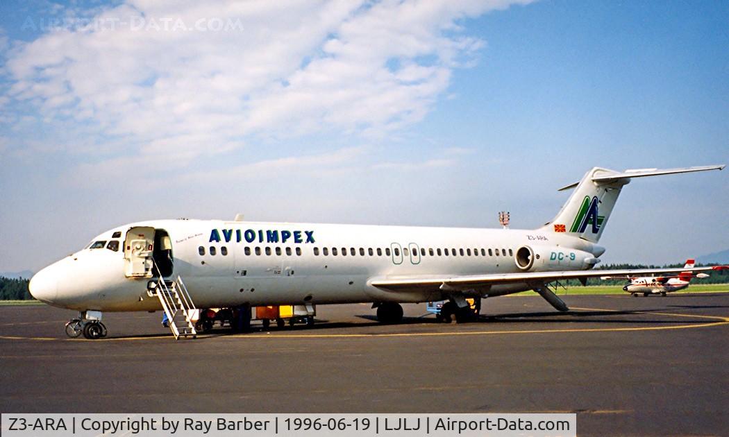 Z3-ARA, 1971 Douglas DC-9-33(RC) C/N 47530, McDonnell Douglas DC-9-33RC [47530] (Avioimpex) Ljubljana~S5 19/06/1996