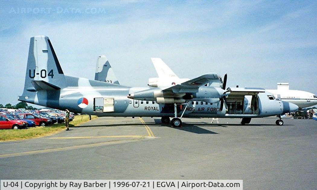U-04, 1996 Fokker 60UTA-N C/N 20329, Fokker 60UTA-N [20329] (Royal Netherlands AF) RAF Fairford~G 21/07/1996