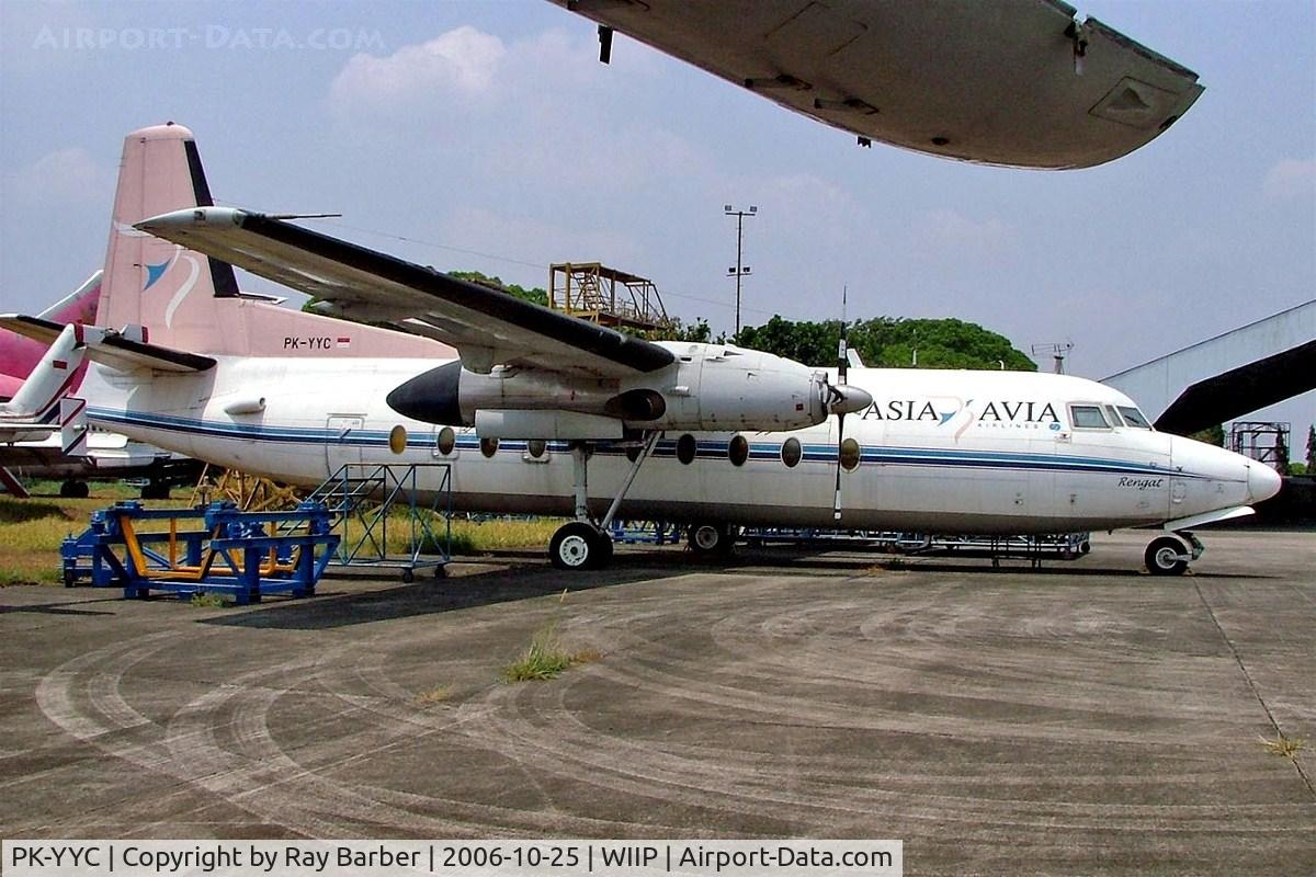 PK-YYC, 1971 Fokker F.27-600 Friendship C/N 10458, Fokker F-27-600 Friendship [10458] (Asia Avia Megatama) Jakarta-Pondok Cabe~PK 25/10/2006
