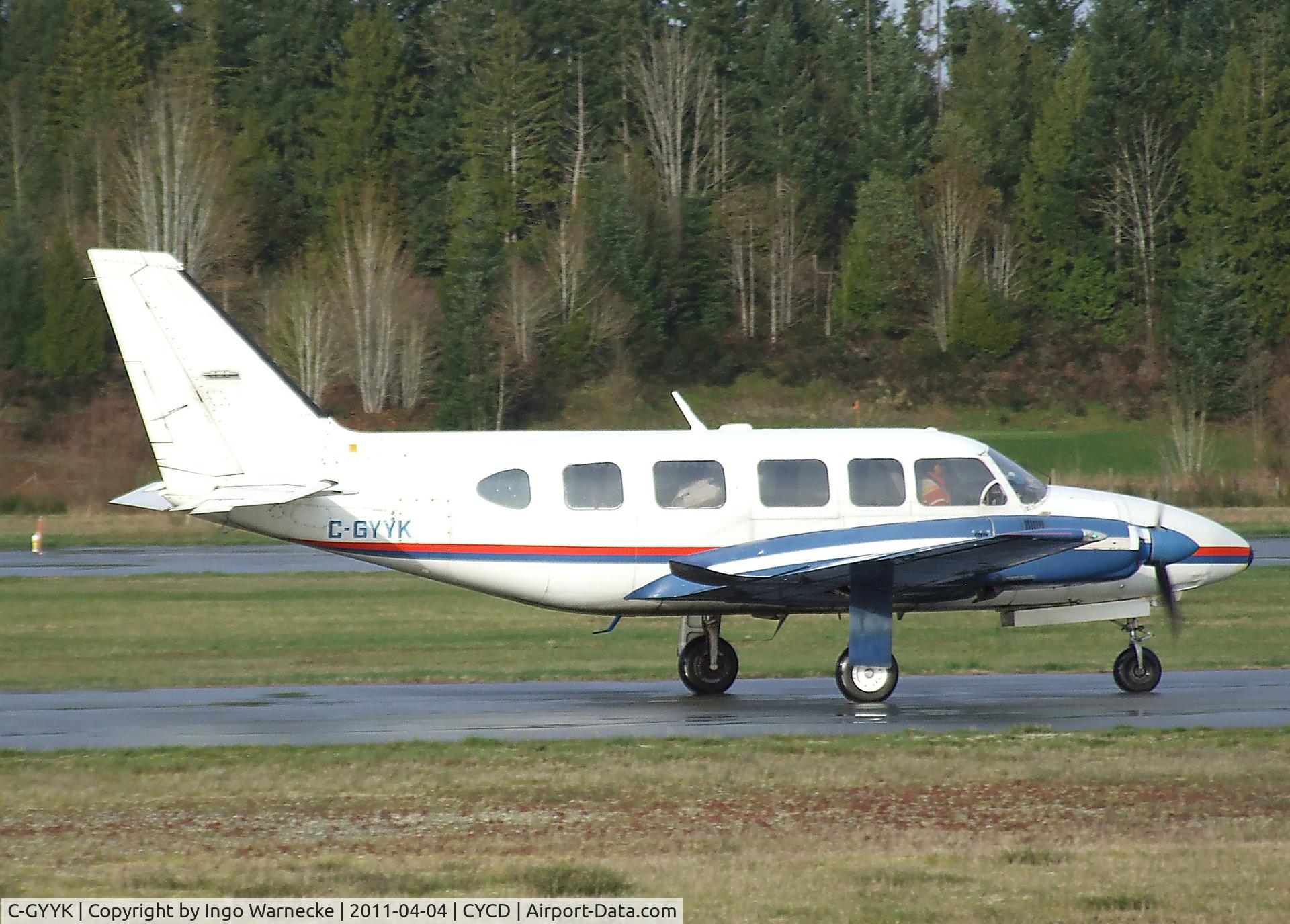 C-GYYK, 1977 Piper PA-31-350 Chieftain C/N 31-7752029, Piper PA-31-350 Navajo Chieftain at Nanaimo Airport, Cassidy BC