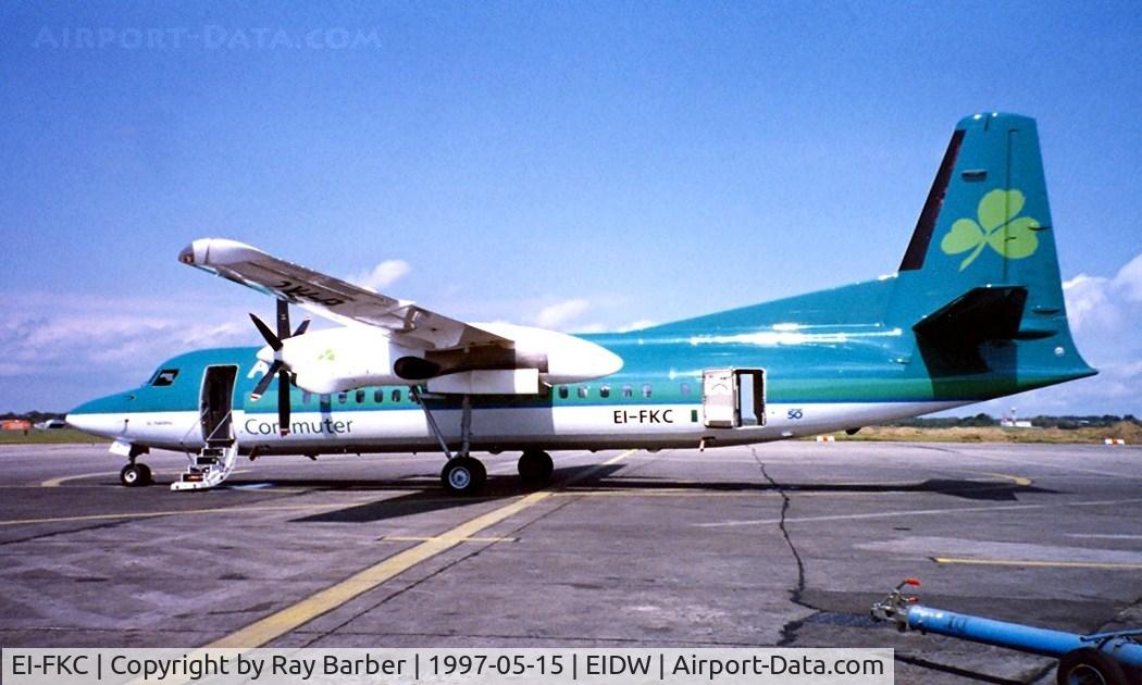EI-FKC, 1990 Fokker 50 C/N 20177, Fokker F-50 [20177] (Aer Lingus Commuter) Dublin~EI 15/05/1997