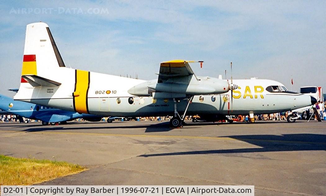 D2-01, Fokker F-27M-400MPA C/N 10581, Fokker F-27-200MPA Friendship [10581] (SAR Spanish AF) RAF Fairford~G 21/07/1996