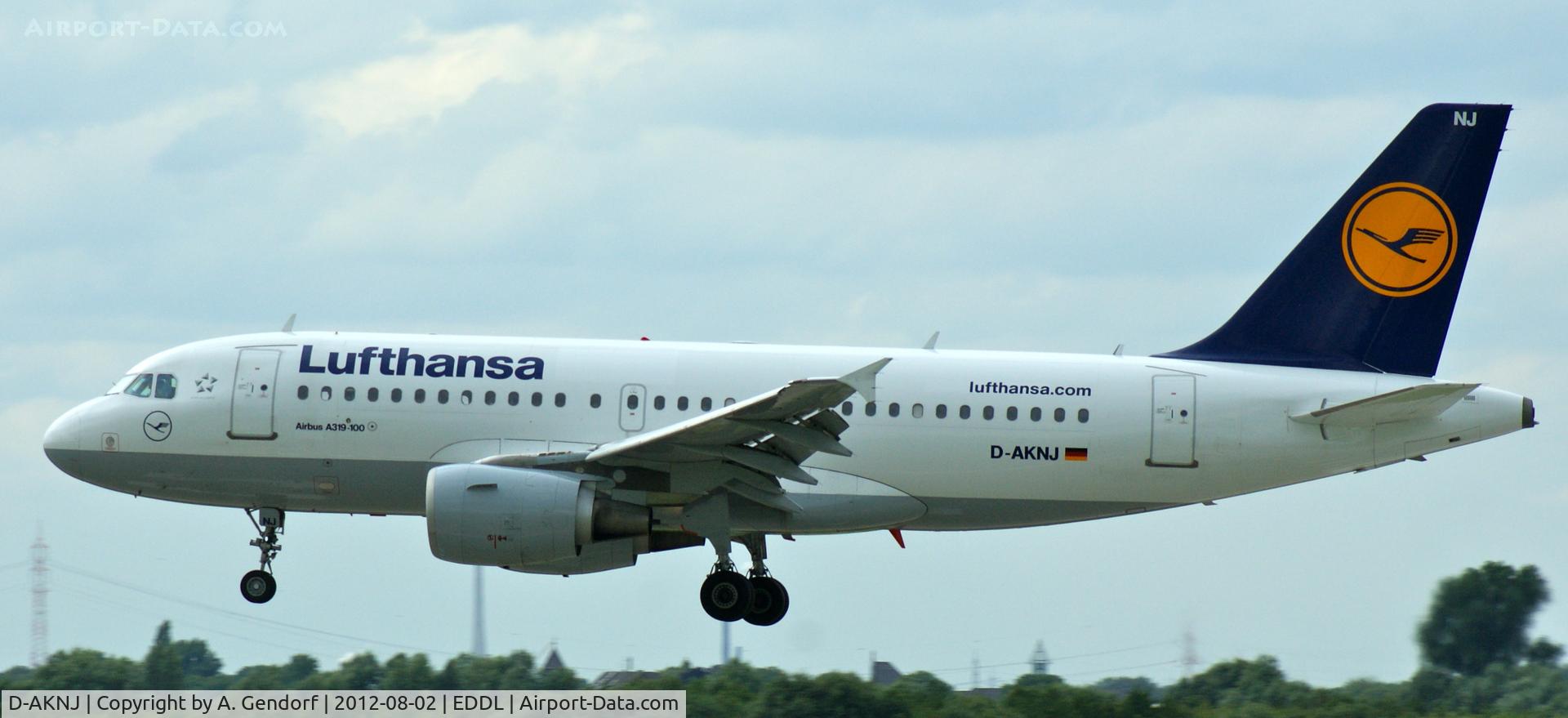 D-AKNJ, 2000 Airbus A319-112 C/N 1172, Lufthansa, seen here landing on RWY 23L at Düsseldorf Int´l (EDDL)