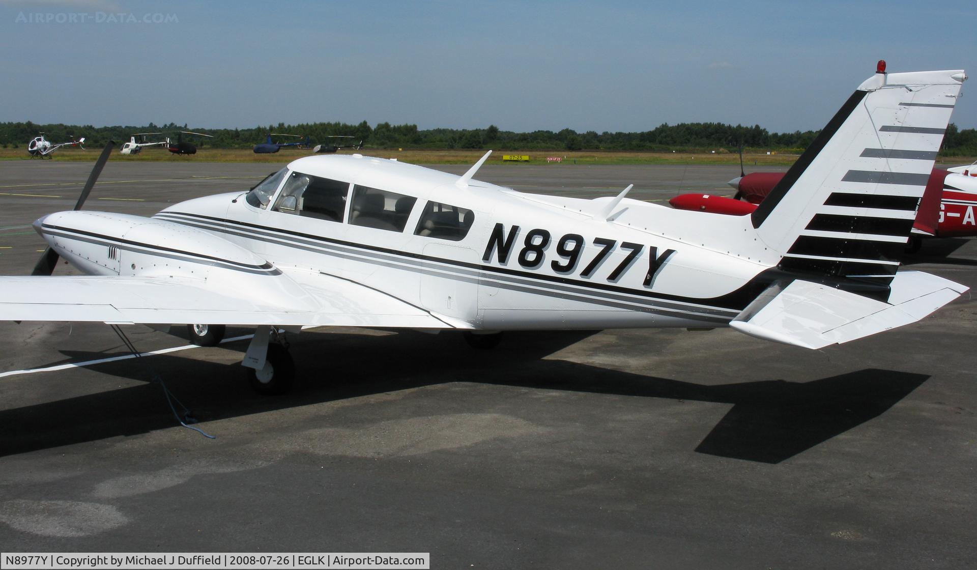 N8977Y, 1972 Piper PA-39-160 Twin Comanche C/R C/N 39-137, PA-39 Twin Comanche seen parked at Blackbushe on 26th July 2008