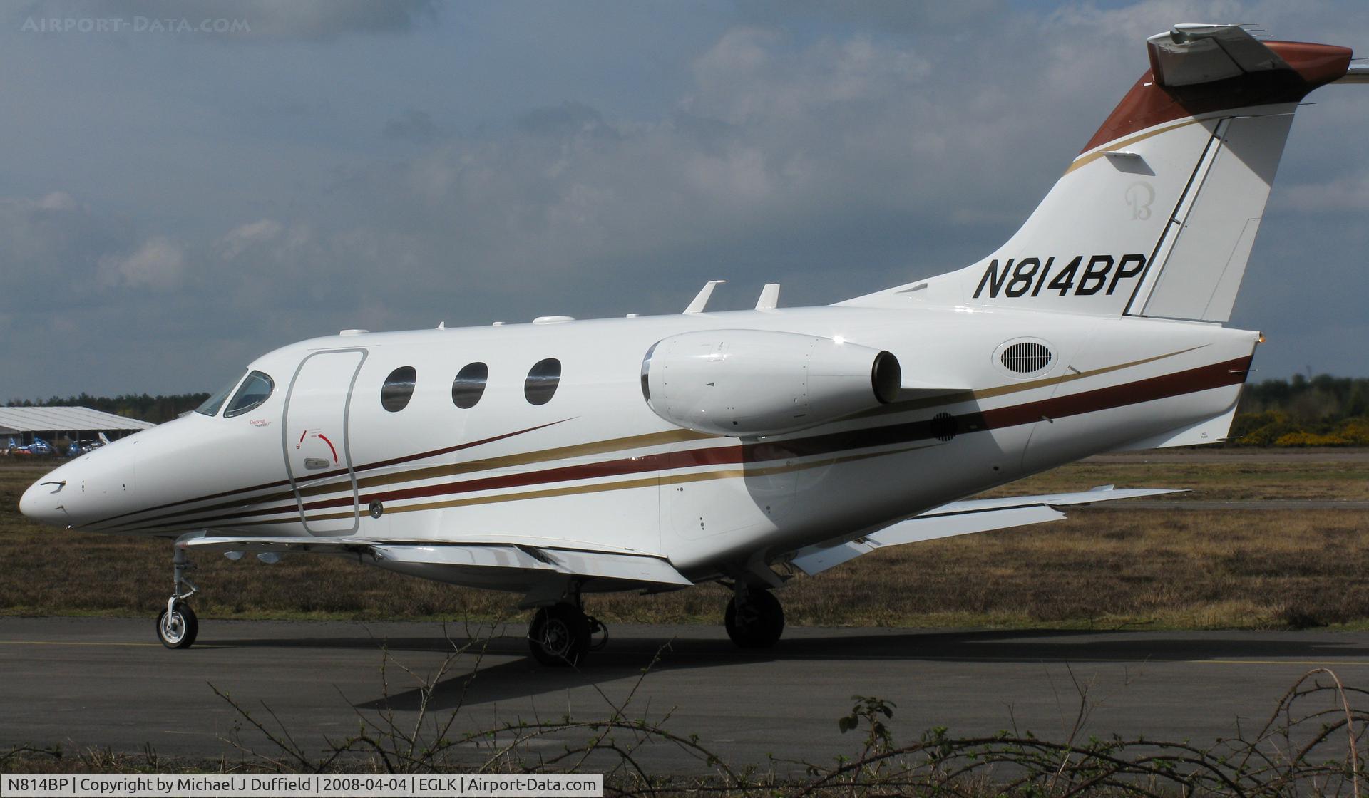 N814BP, 2007 Hawker Beechcraft Corp 390 C/N RB-214, Beechcraft 390 Premier I seen performing post-maintenance engine runs at Blackbushe on 4th April 2008