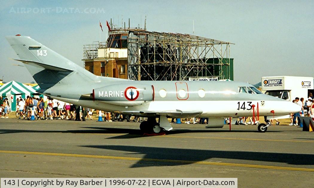 143, 1979 Dassault Falcon 10MER C/N 143, Dassault Falcon 10MER [143] (French Navy) RAF Fairford~G 22/07/1995