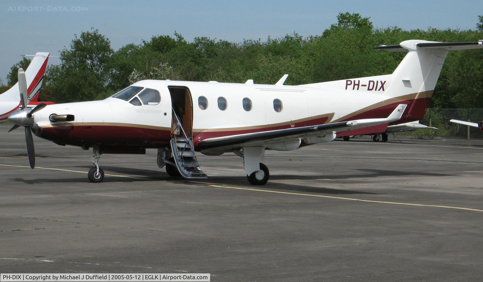 PH-DIX, 2000 Pilatus PC-12/45 C/N 309, PC-12/45 seen visiting Blackbushe on 12th May 2005