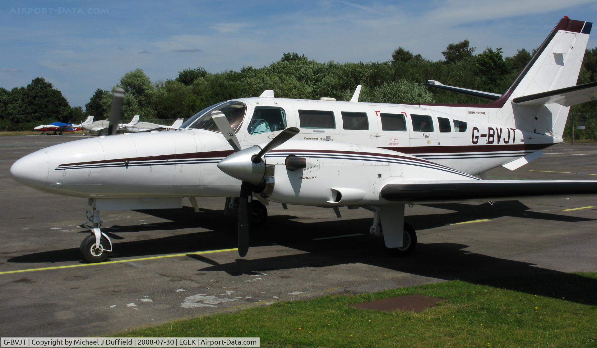 G-BVJT, 1994 Reims F406 Caravan II C/N F406-0073, Caravan II seen visiting Blackbushe on 30th July 2008