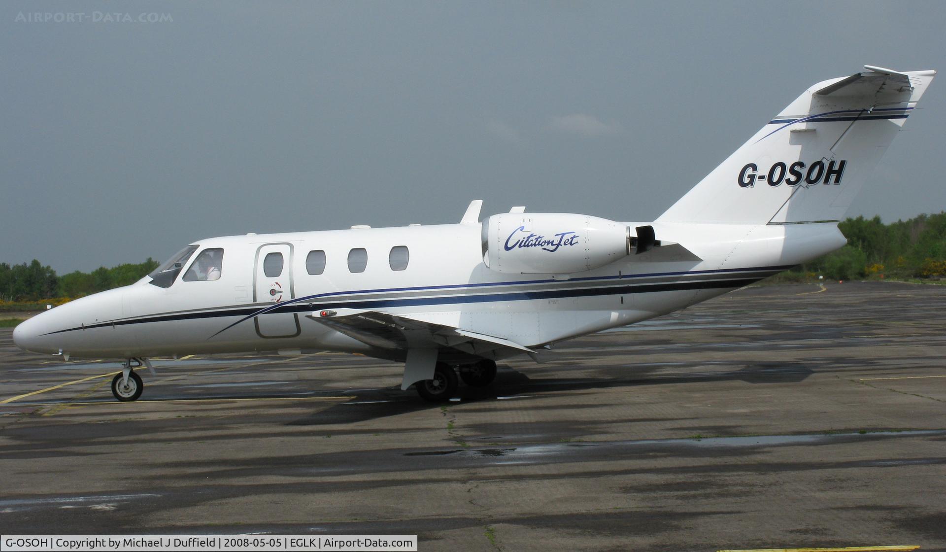 G-OSOH, 1998 Cessna 525 CitationJet C/N 525-0271, Citation Jet G-OSOH seen visiting Blackbushe on 5th May 2008; since re-registered G-LUBB