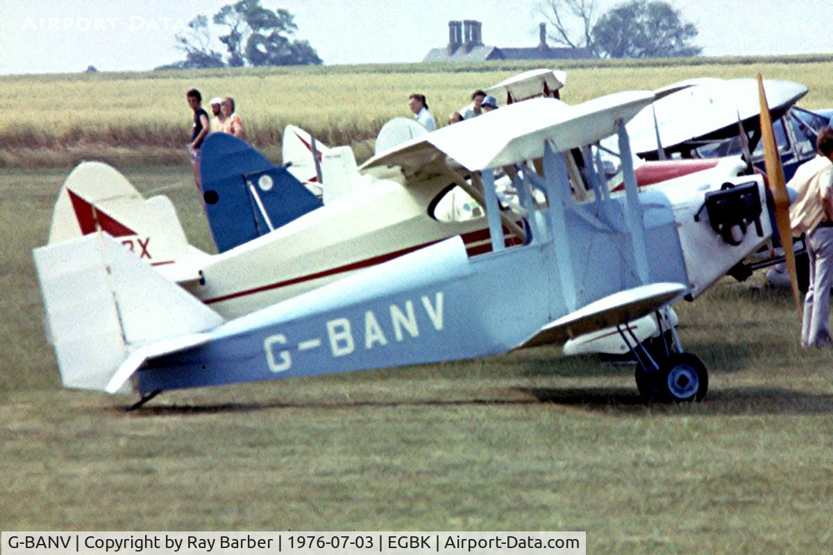 G-BANV, 1974 Currie Wot C/N PFA 3010, Phoenix Currie Wot [PFA 3010] Sywell~G 03/07/1976. Image taken from a slide. Damaged beyond repair near Leek Staffs 15/09/1983.