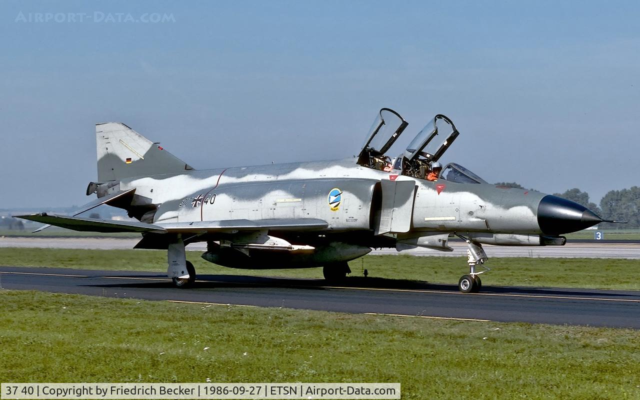 37 40, 1973 McDonnell Douglas F-4F Phantom II C/N 4446, taxying to the flightline