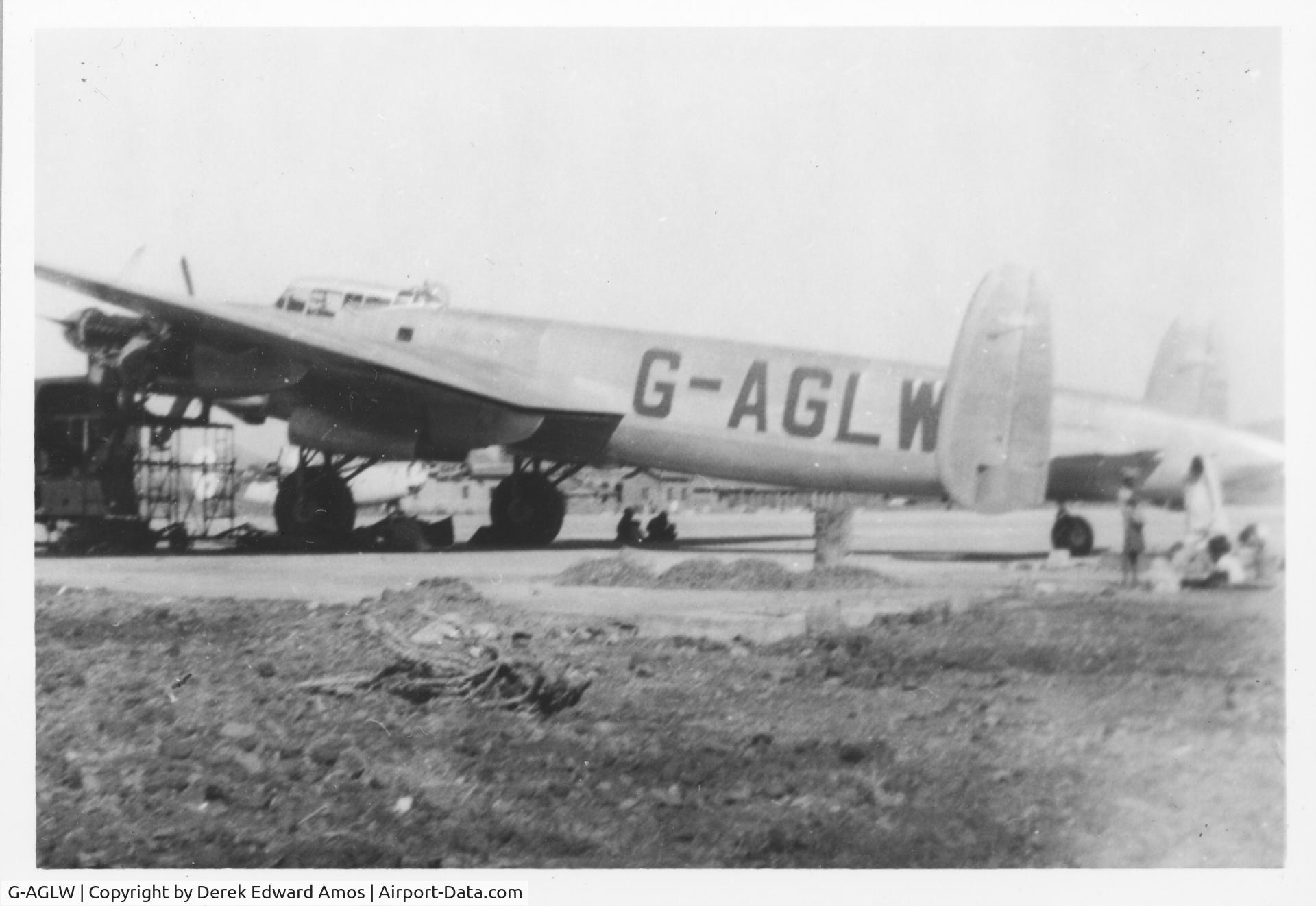 G-AGLW, Avro 691 Lancastrian C.1 C/N 1177, Photo taken in India by my father D.E.Amos whilst in the R.A.F. 
Airfield in India unknown.
