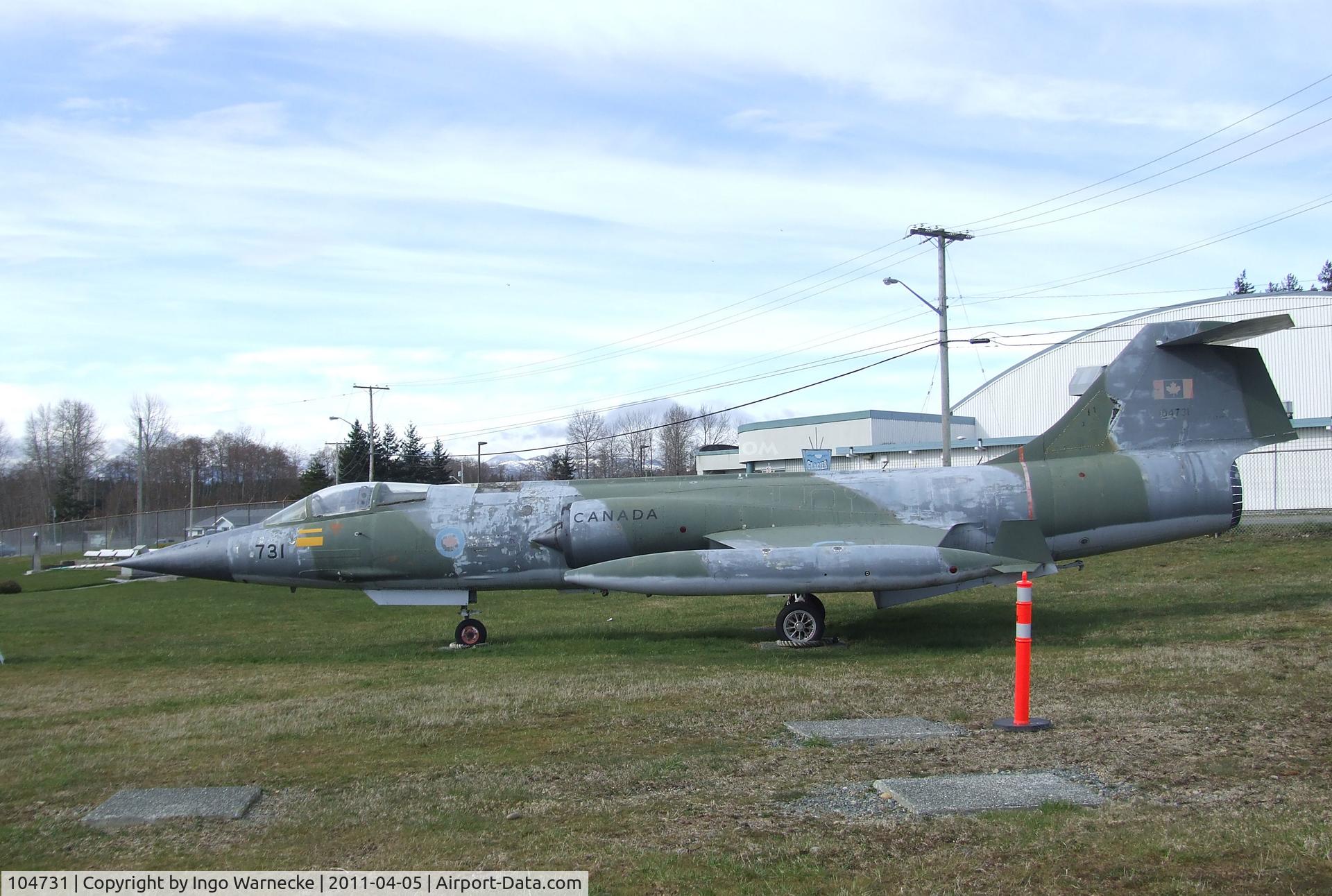 104731, Canadair CF-104 Starfighter C/N 683A-1031, Lockheed (Canadair) CF-104 (F-104G) Starfighter at Comox Air Force Museum, CFB Comox