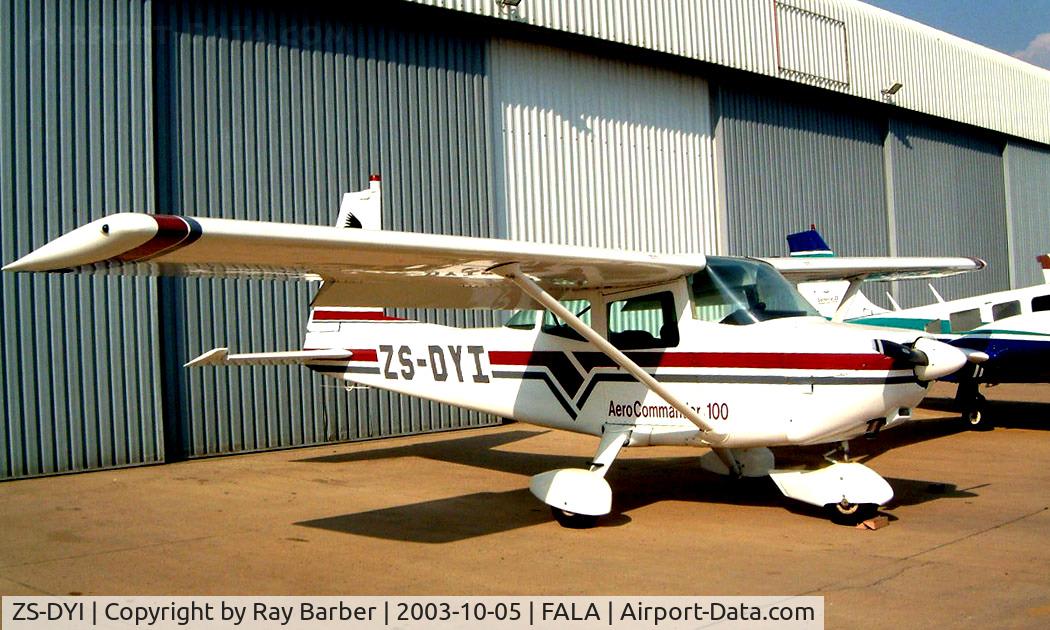 ZS-DYI, 1966 Aero Commander 100 C/N 041, Aero Commander 100 Darter Commander [041] Lanseria~ZS 05/10/2003