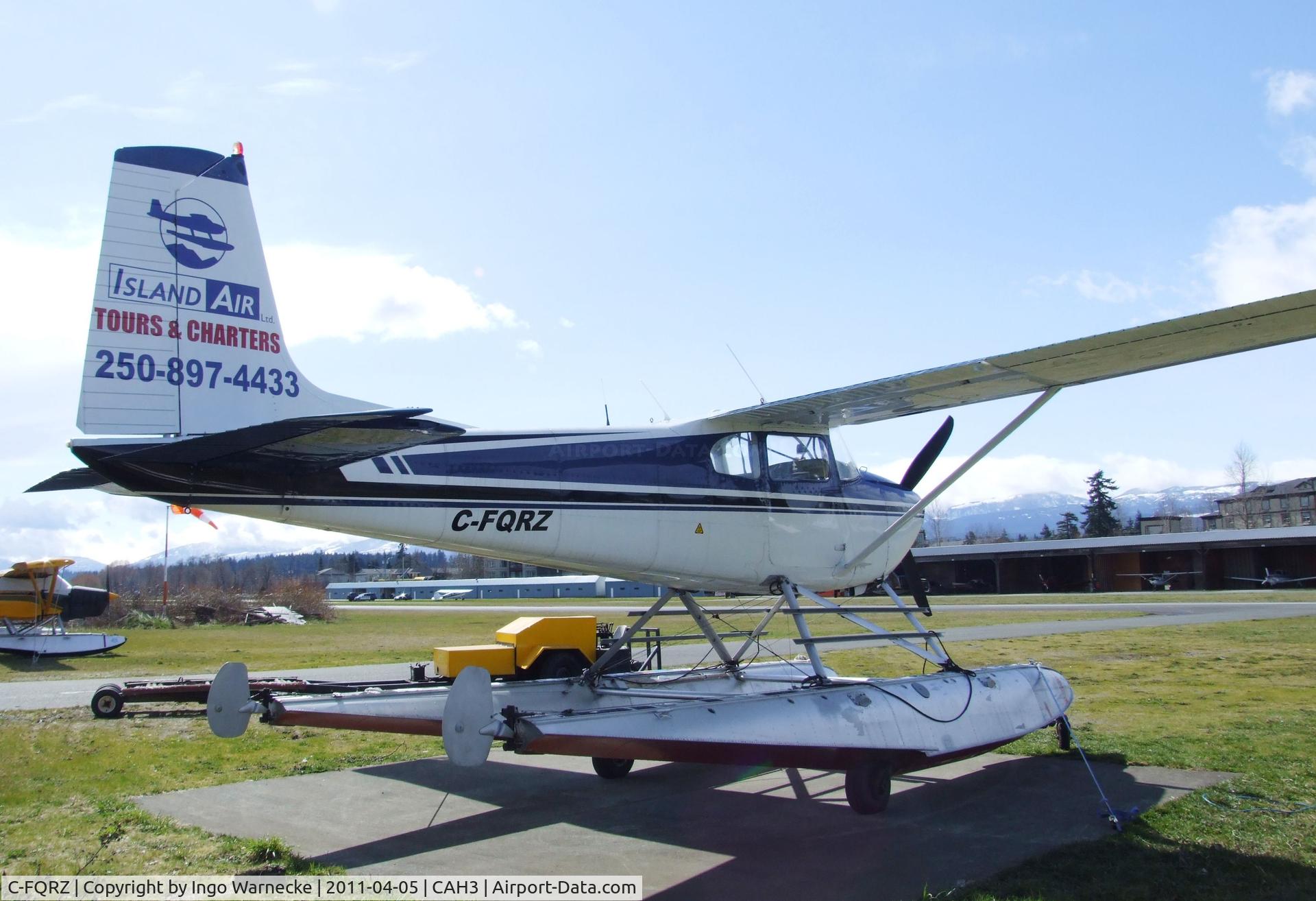 C-FQRZ, 1959 Cessna 182B Skylane C/N 52042, Cessna 182B on amphibious floats at Courtenay Airpark, Courtenay BC