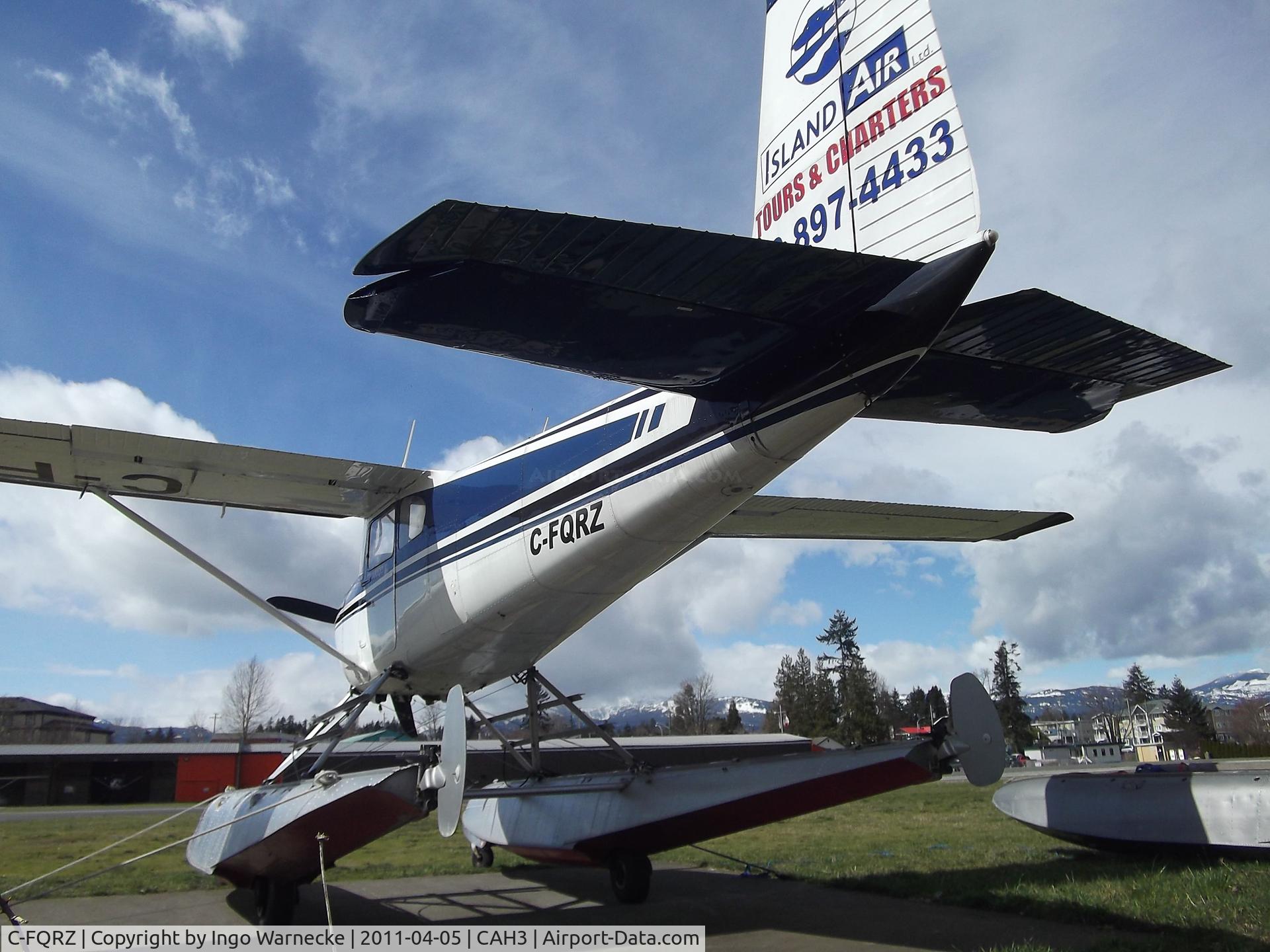 C-FQRZ, 1959 Cessna 182B Skylane C/N 52042, Cessna 182B on amphibious floats at Courtenay Airpark, Courtenay BC