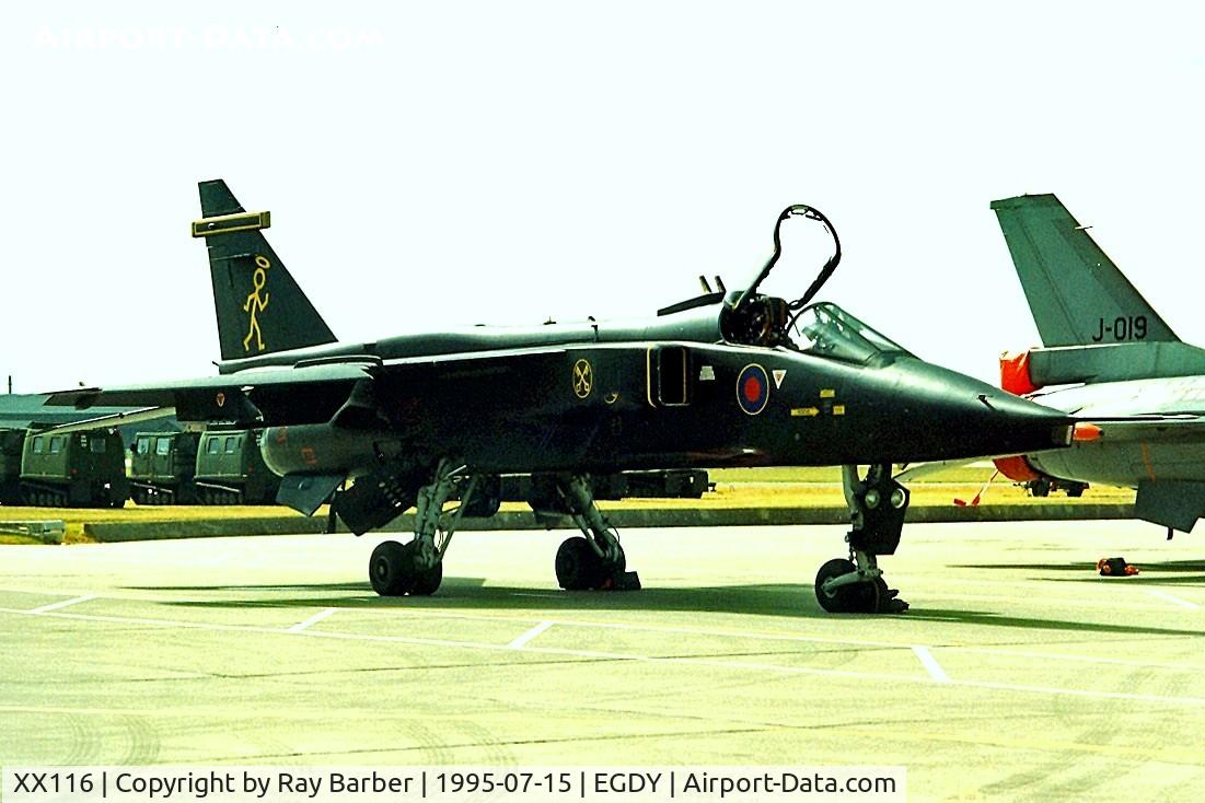 XX116, 1973 Sepecat Jaguar GR.1A C/N S.9, Sepecat Jaguar GR.1A [S-9] (RAF) RNAS Yeovilton~G 15/07/1995