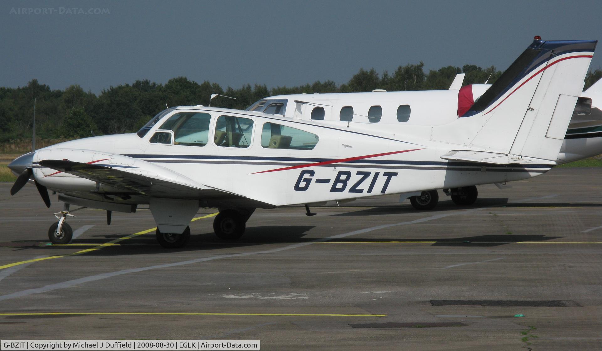 G-BZIT, 1964 Beech 95-B55 Baron Baron C/N TC-564, 1964-build Baron B55 at Blackbushe on 30th August 2008
