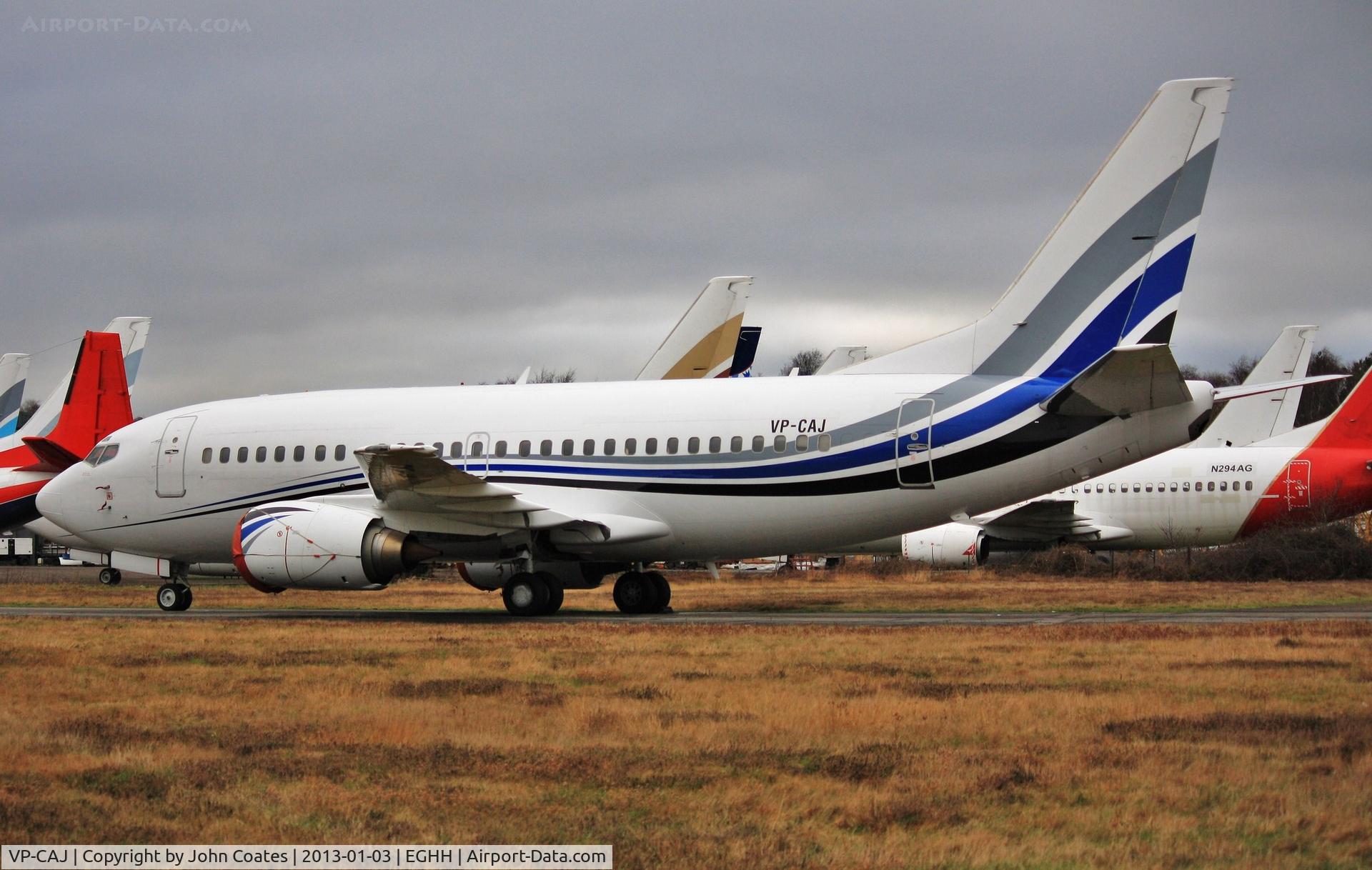 VP-CAJ, 1992 Boeing 737-505 C/N 24648, ex LN-BRR and N647SR (Prestige Jet Jordan lsf European Aviation Group) home for New Year.