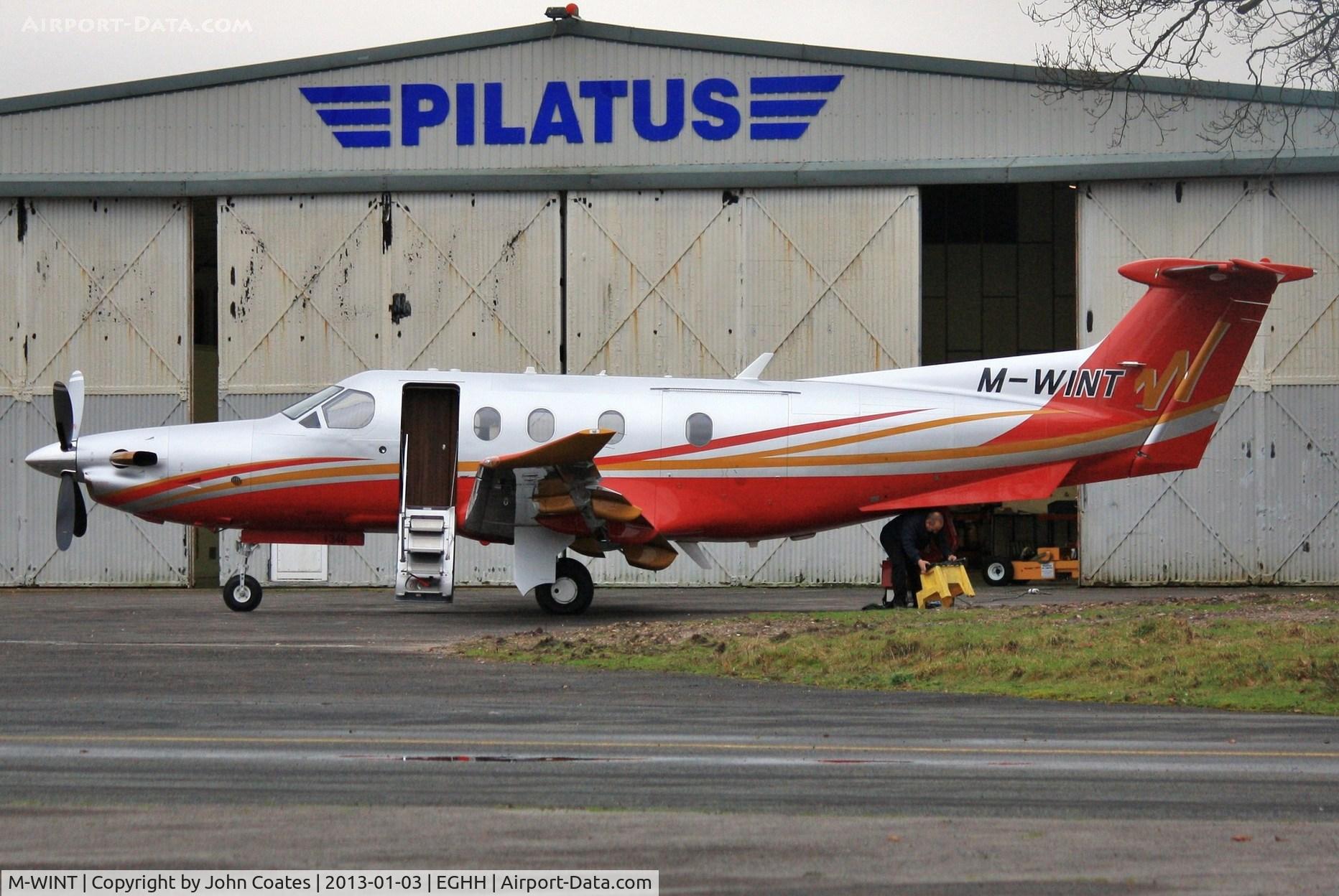 M-WINT, 2012 Pilatus PC-12/47E C/N 1346, Preparing to depart D S Pilatus Centre