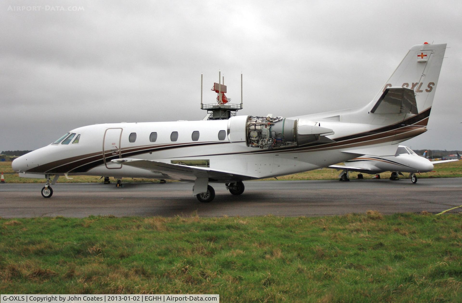 G-OXLS, 2007 Cessna 560XL Citation Excel C/N 560-5675, Receiving attention at Citation Centre