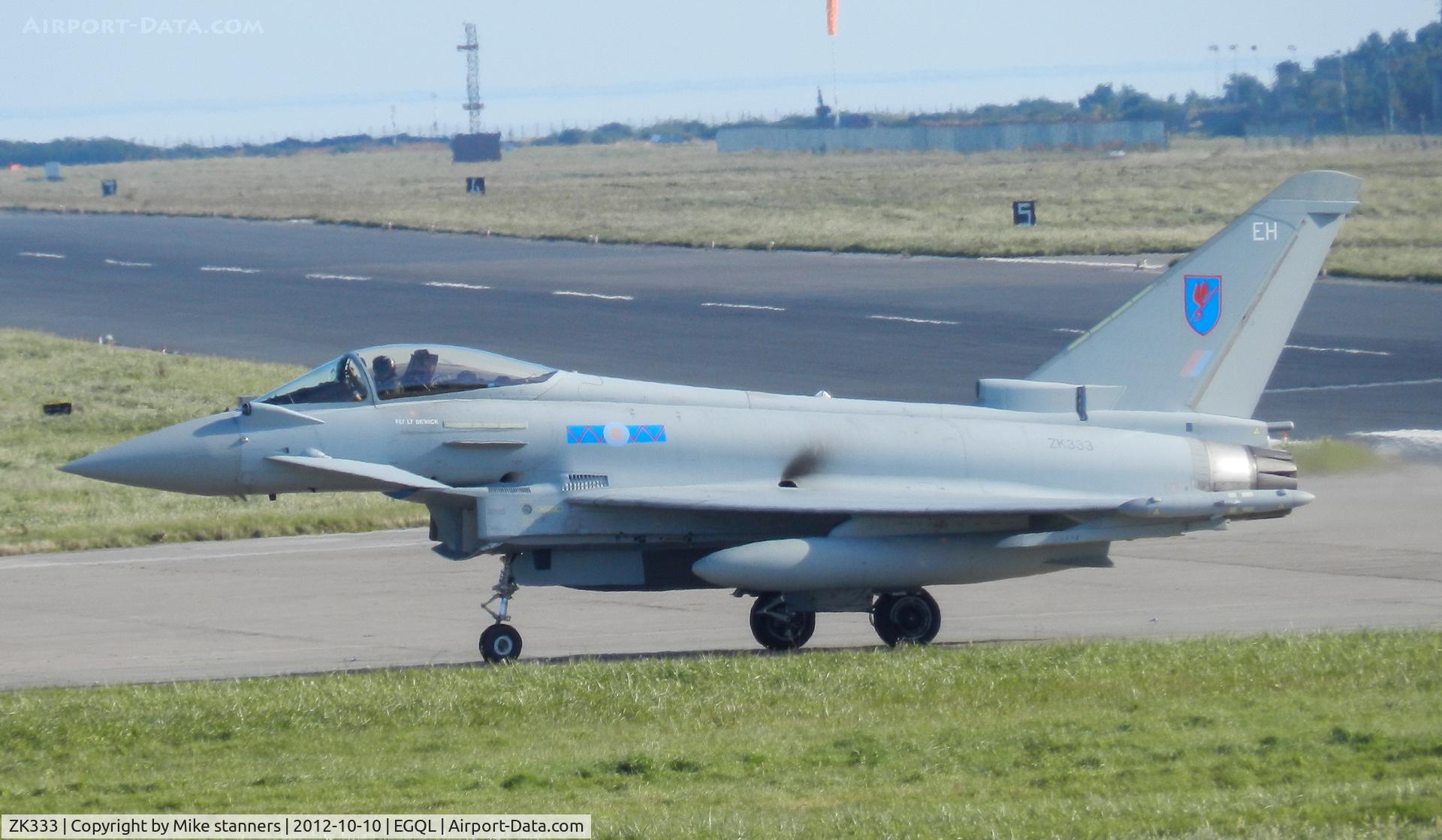 ZK333, 2012 Eurofighter EF-2000 Typhoon FGR4 C/N BS094, 6sqn Typhoon FGR.4 Seen taxiing off the runway at its home base,first pic in the database