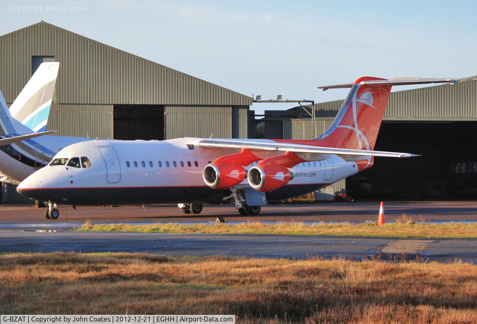 G-BZAT, 1997 British Aerospace Avro 146-RJ100 C/N E3320, Just resprayed into Asian Express airline colours.