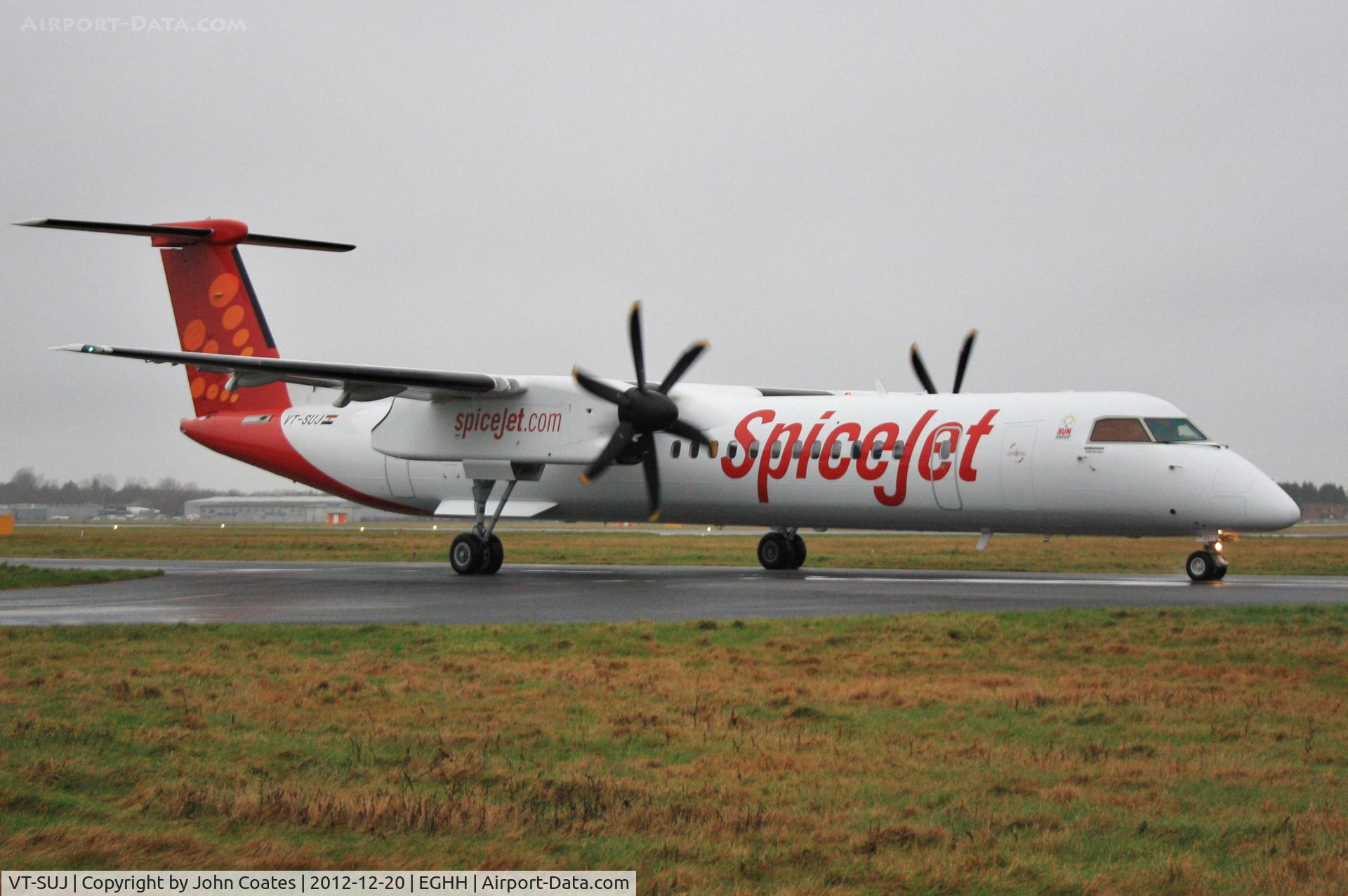 VT-SUJ, 2011 Bombardier DHC-8-402Q Dash 8 Dash 8 C/N 4396, ex C-GLFS taxiing to depart on delivery.
