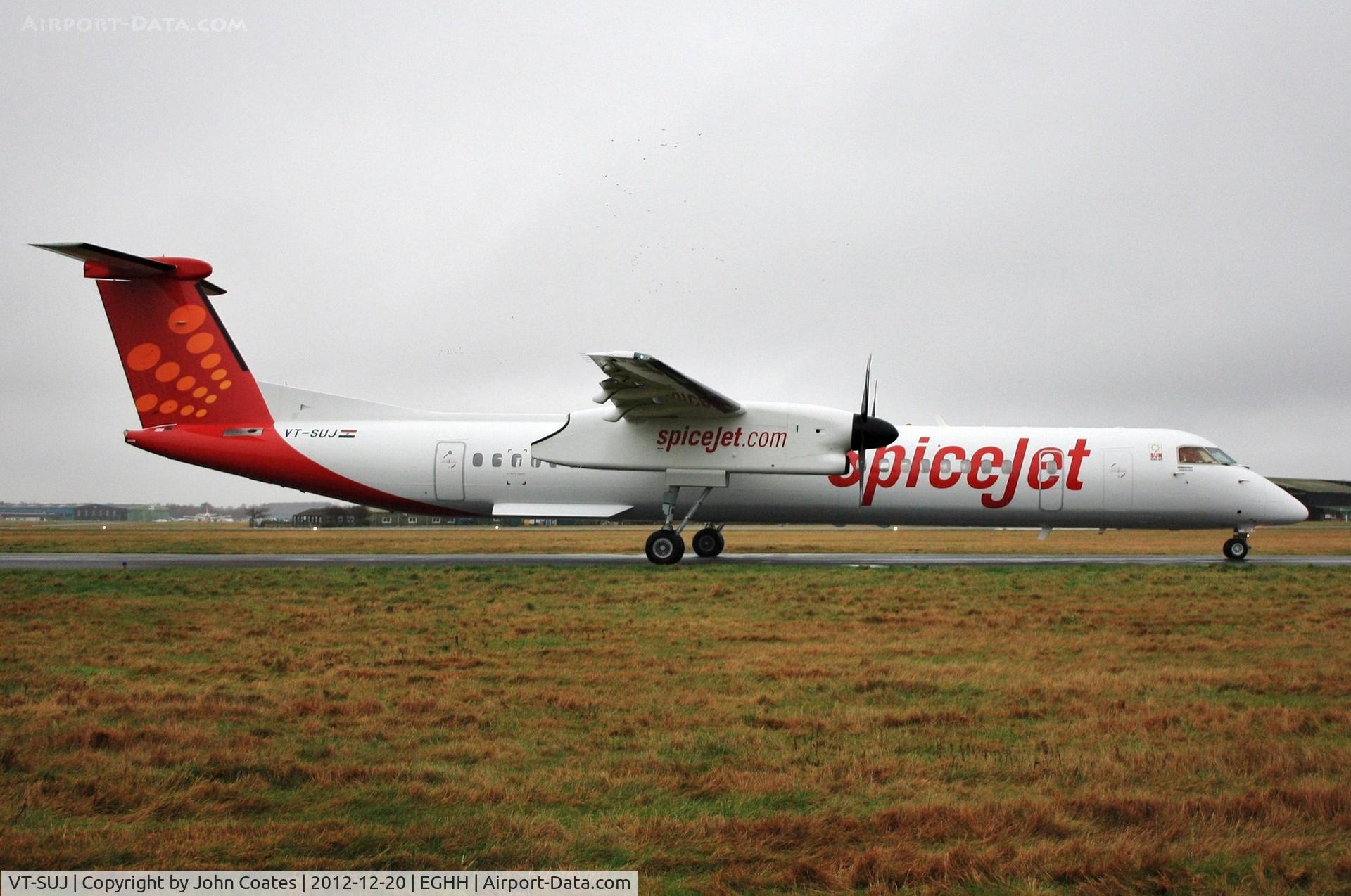 VT-SUJ, 2011 Bombardier DHC-8-402Q Dash 8 Dash 8 C/N 4396, ex C-GLFS departing on delivery
