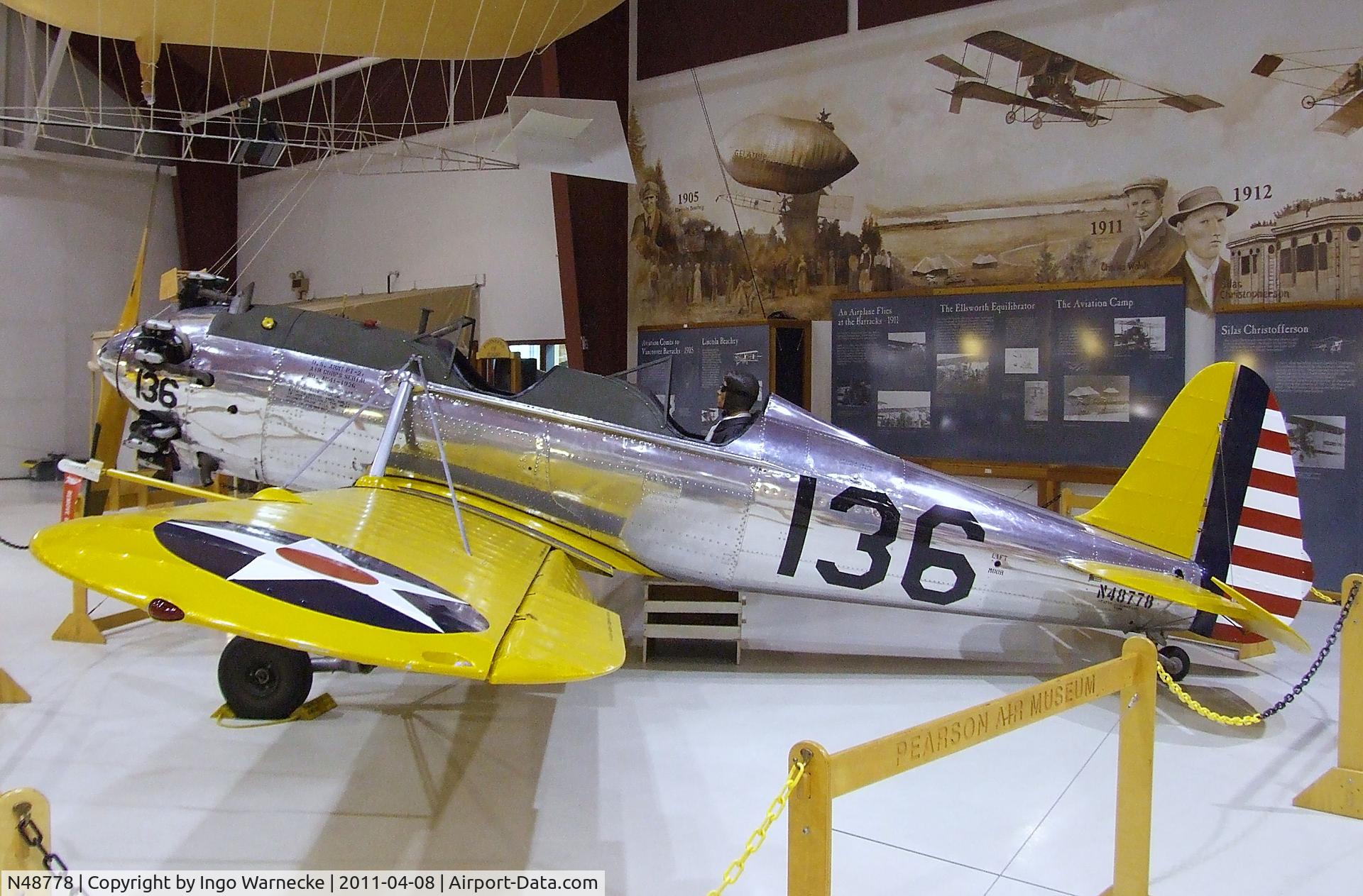 N48778, 1941 Ryan Aeronautical ST3KR C/N 1057, Ryan ST3KR (PT-22 Recruit) at the Pearson Air Museum, Vancouver WA