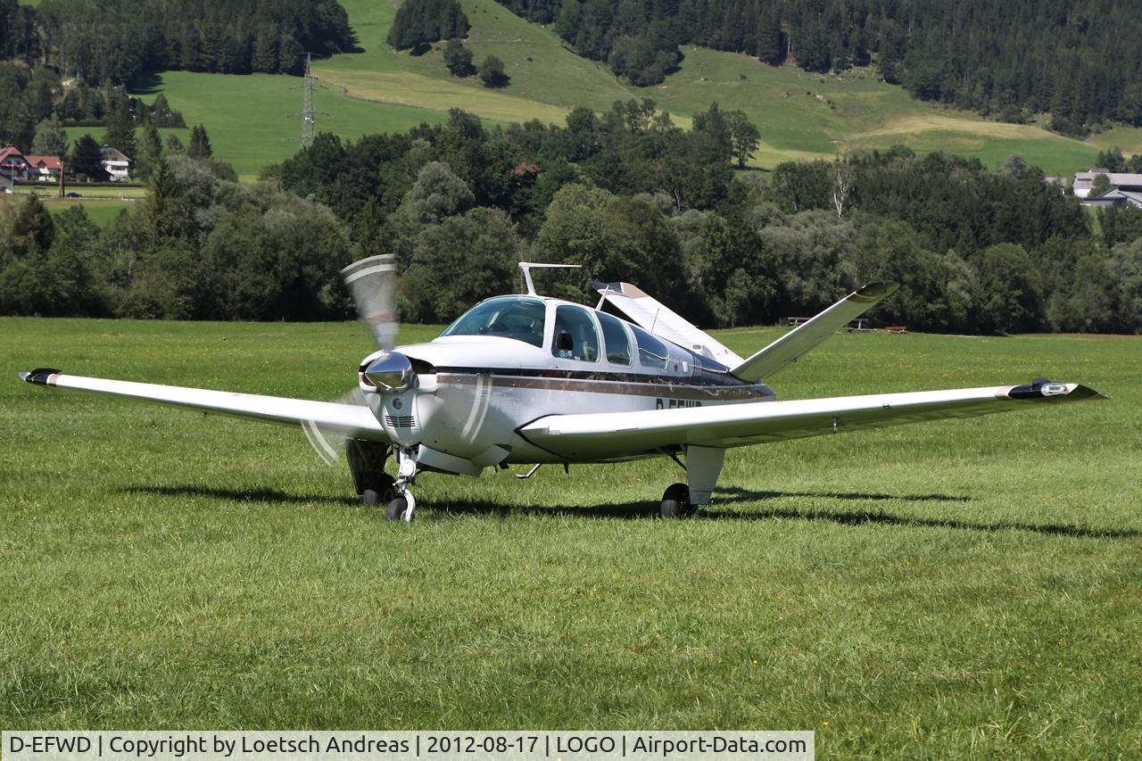 D-EFWD, Beech V35B Bonanza Bonanza C/N D-10347, Beech V tail
