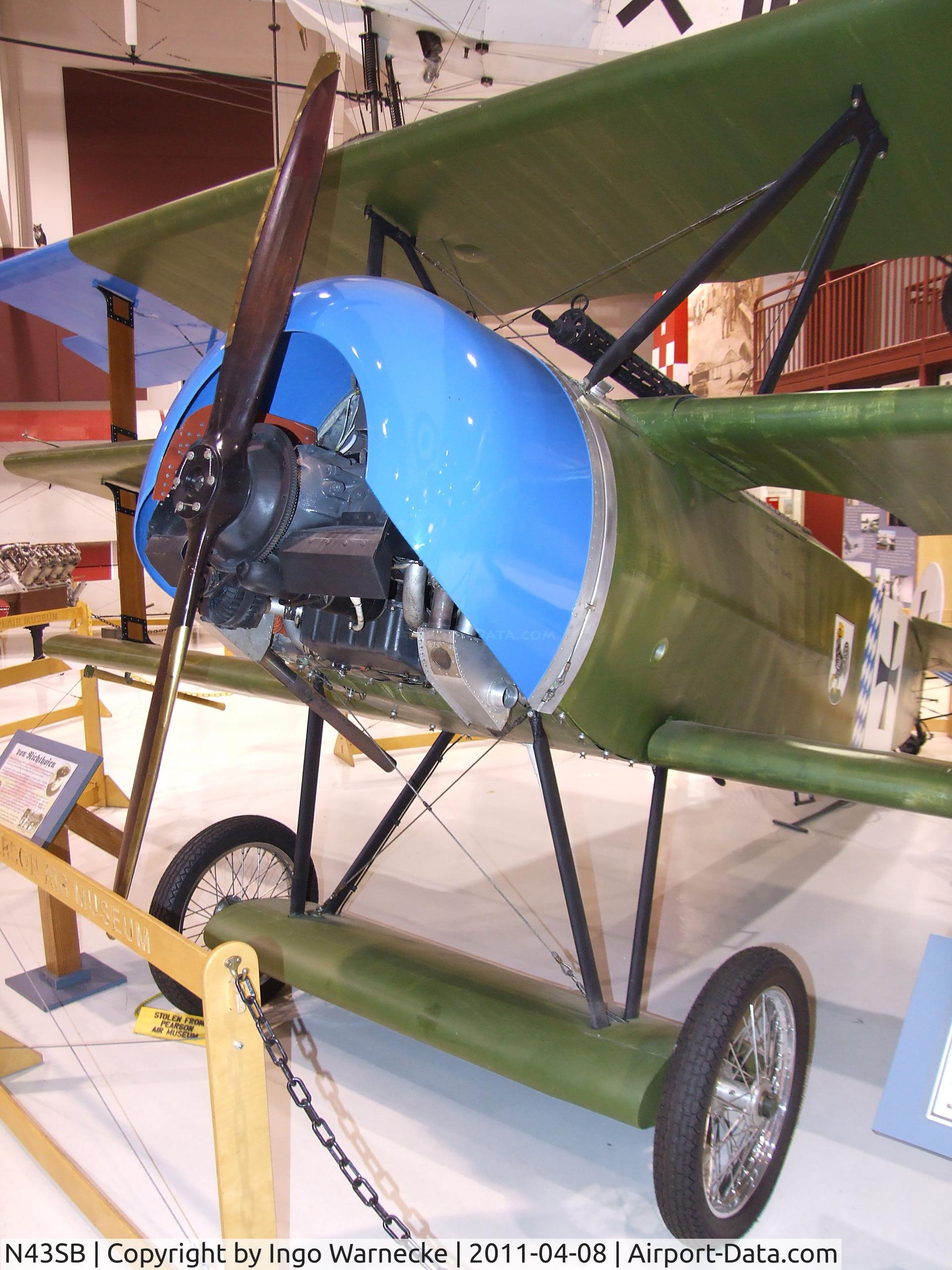 N43SB, 1996 Fokker Dr.1 Triplane Replica C/N 29590ABV, Siegfried Bredl Fokker Dr I replica at the Pearson Air Museum, Vancouver WA