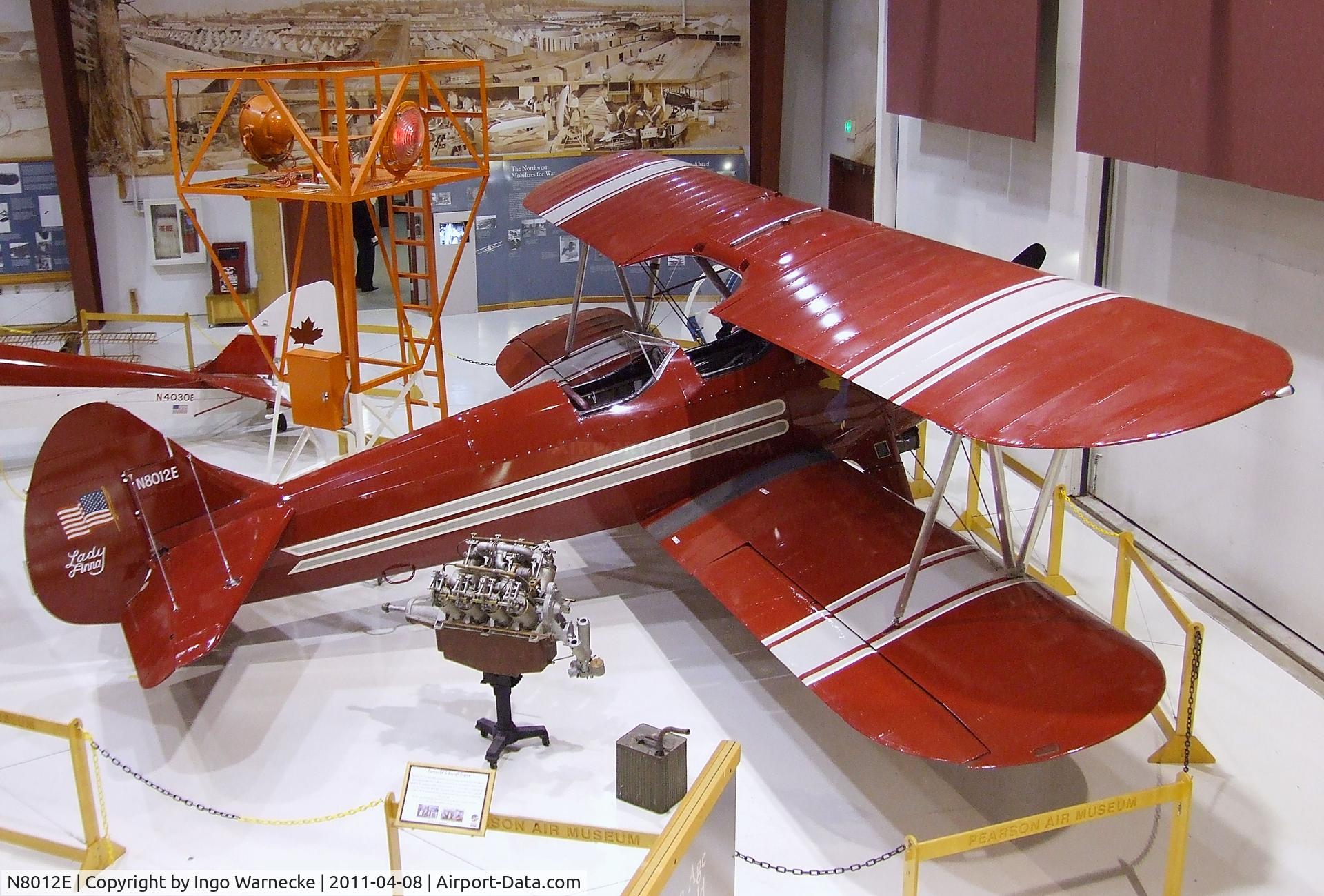 N8012E, Boeing A75N1 C/N 75-3040-A4, Boeing / Mehrer A75N1 at the Pearson Air Museum, Vancouver WA