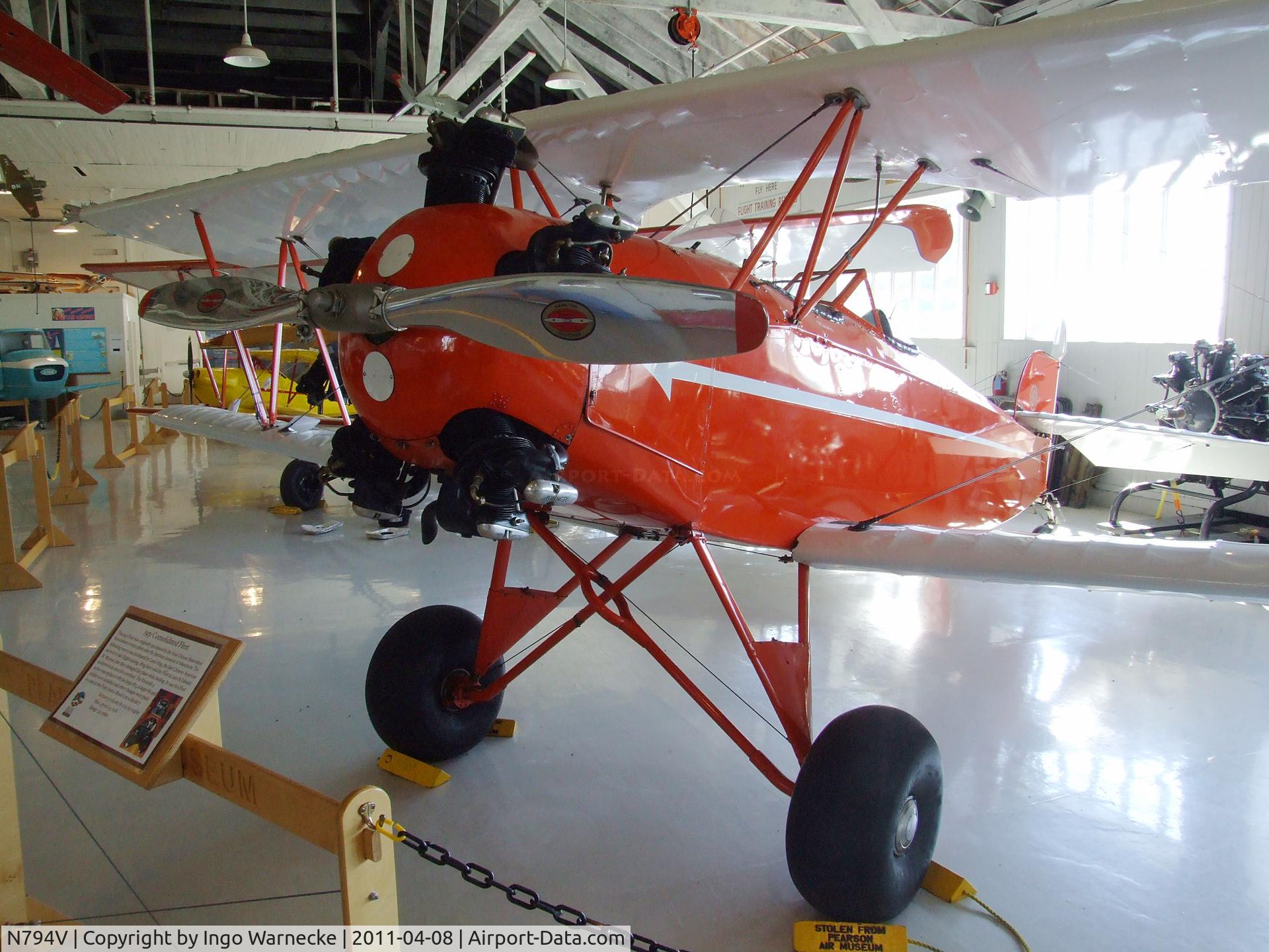 N794V, 1931 Fleet Model 7 C/N 375, Fleet 7 at the Pearson Air Museum, Vancouver WA