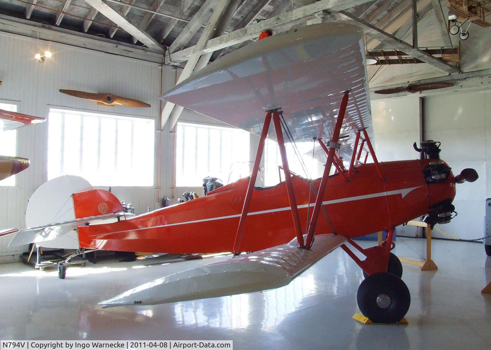 N794V, 1931 Fleet Model 7 C/N 375, Fleet 7 at the Pearson Air Museum, Vancouver WA