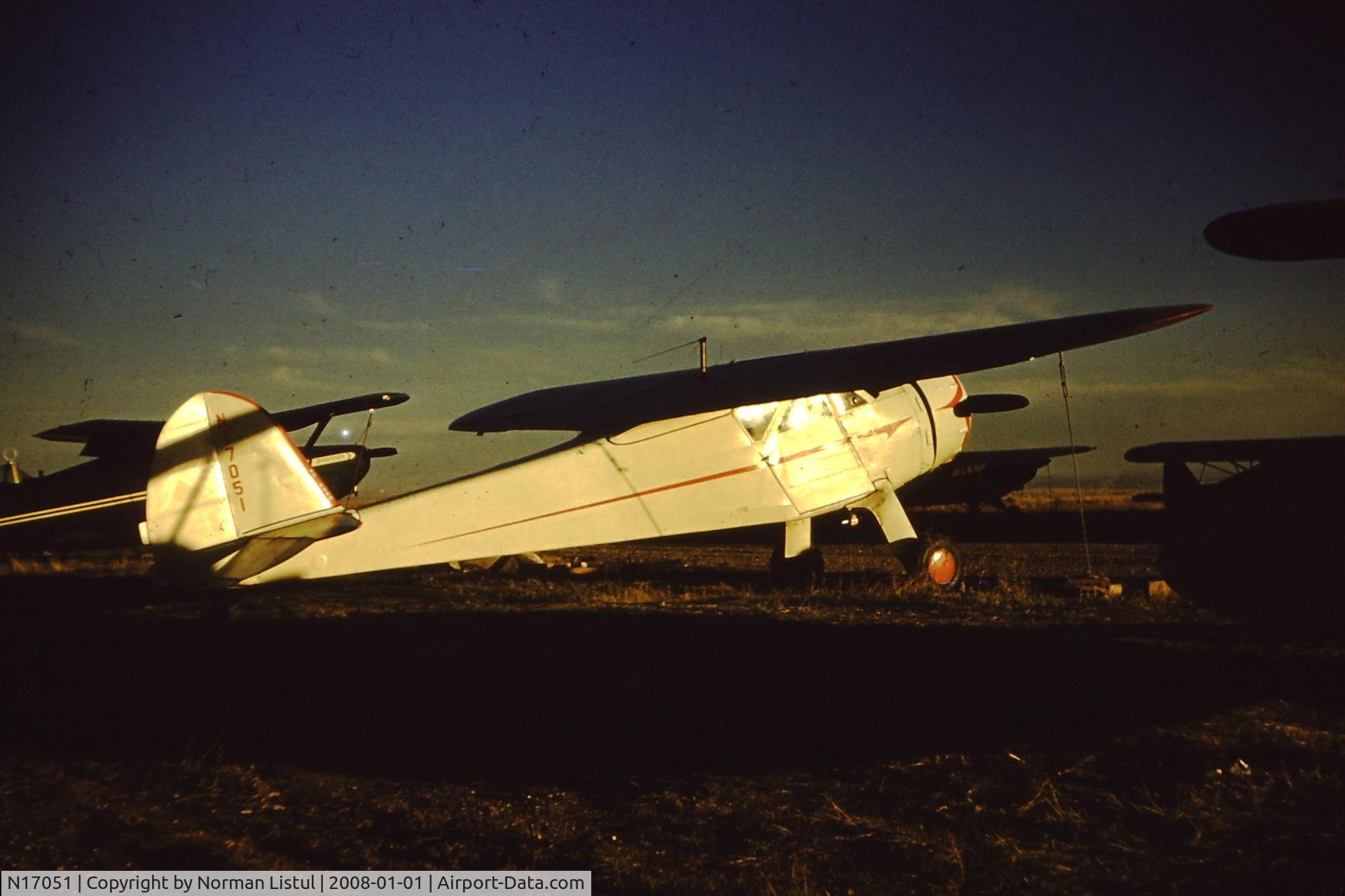 N17051, 1936 Cessna C-34 Airmaster C/N 334, Photo of N17051 around 1961, probably at East Colfax Airport near Denver, CO