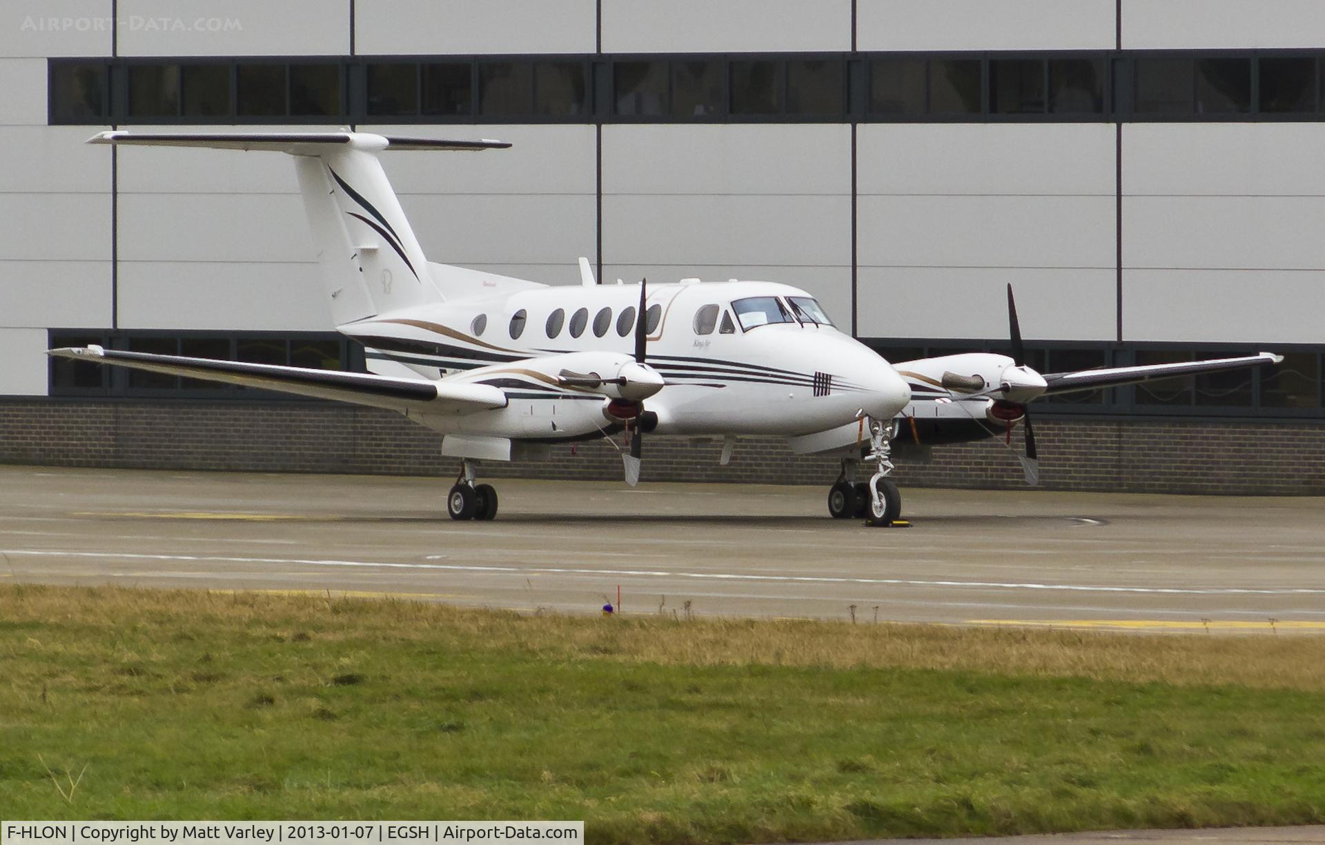 F-HLON, 2005 Raytheon B200 King Air C/N BB-1903, Sat on stand at SaxonAir.