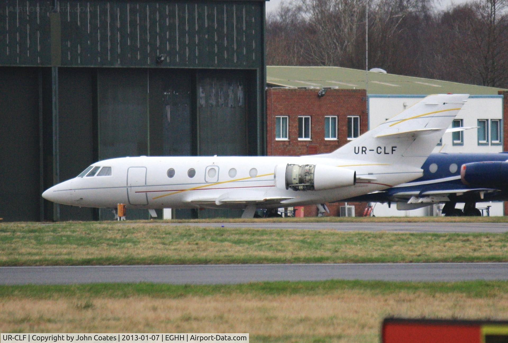 UR-CLF, 1973 Dassault Falcon (Mystere) 20E-5 C/N 293, Receiving attention at Cobham